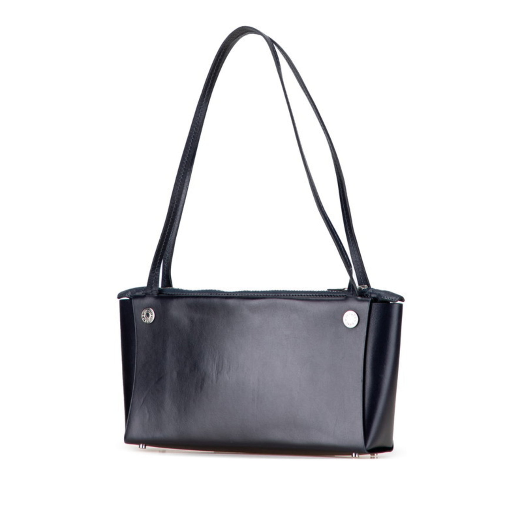 Hermès Inbox Handbag, Blue with Silver Hardware, Box Calf Leather, HERMES