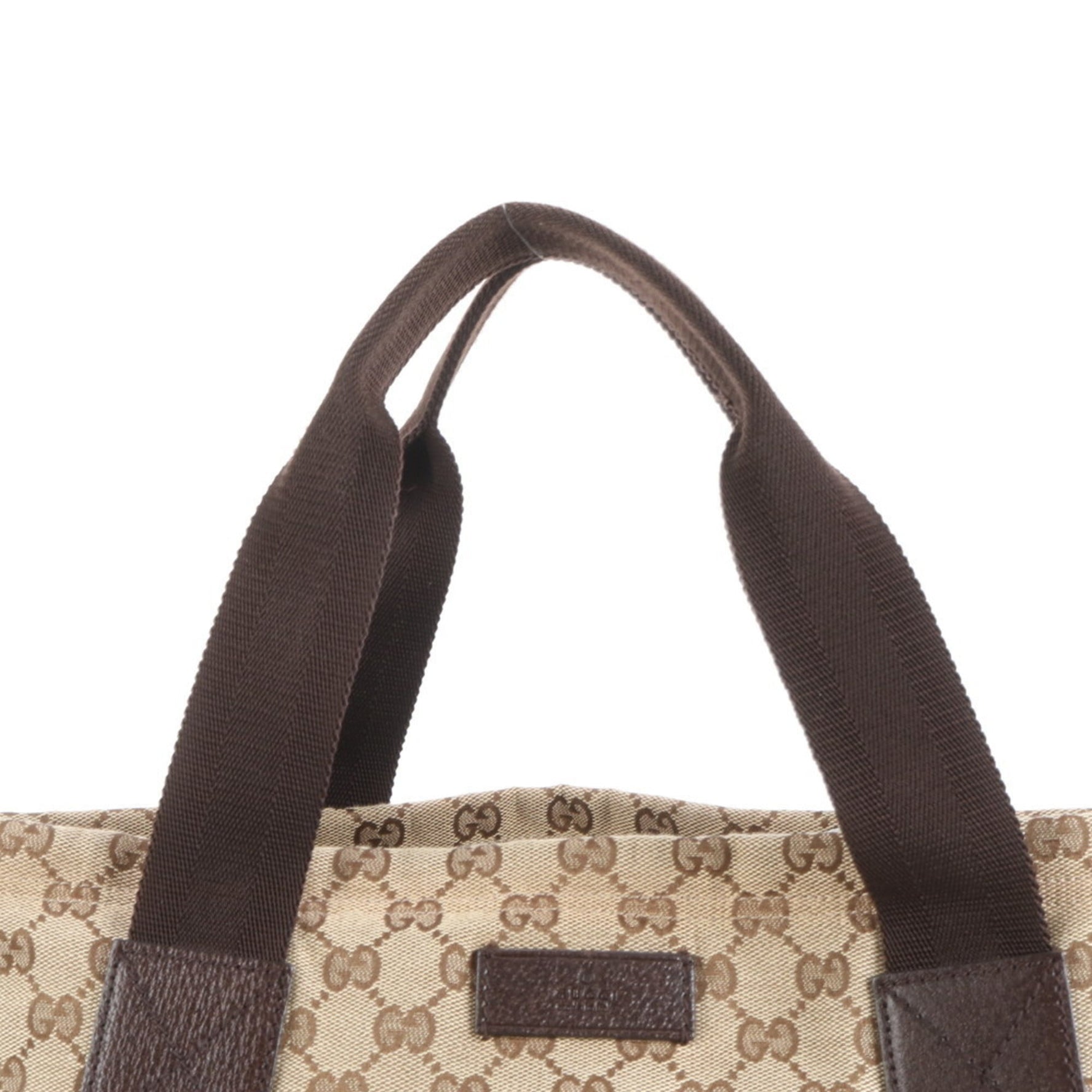 Gucci GG Canvas Leather Tote Bag Shoulder