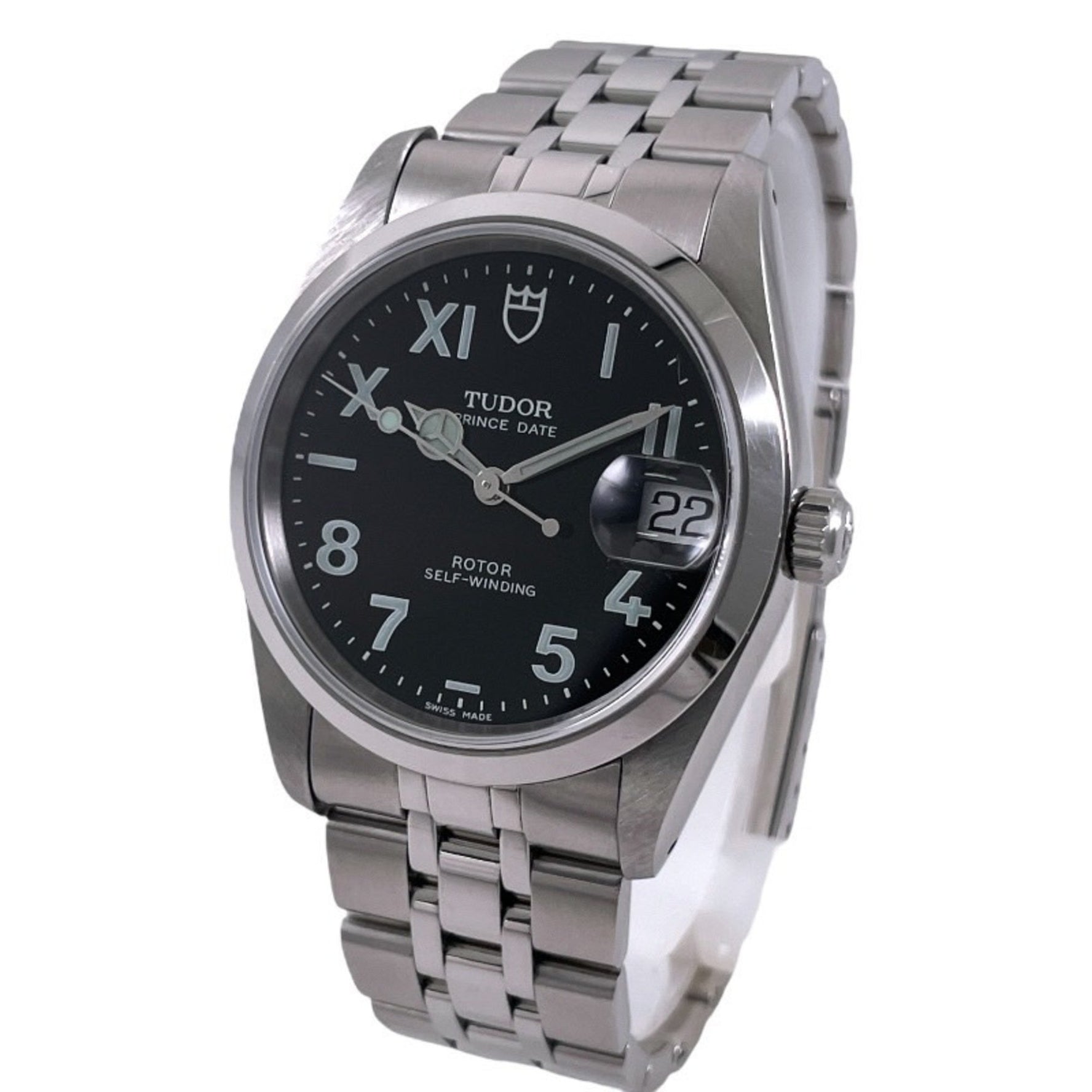 TUDOR Tudor 74000N Stainless Steel Men's Watch with Prince Date and Unique Dial, Automatic