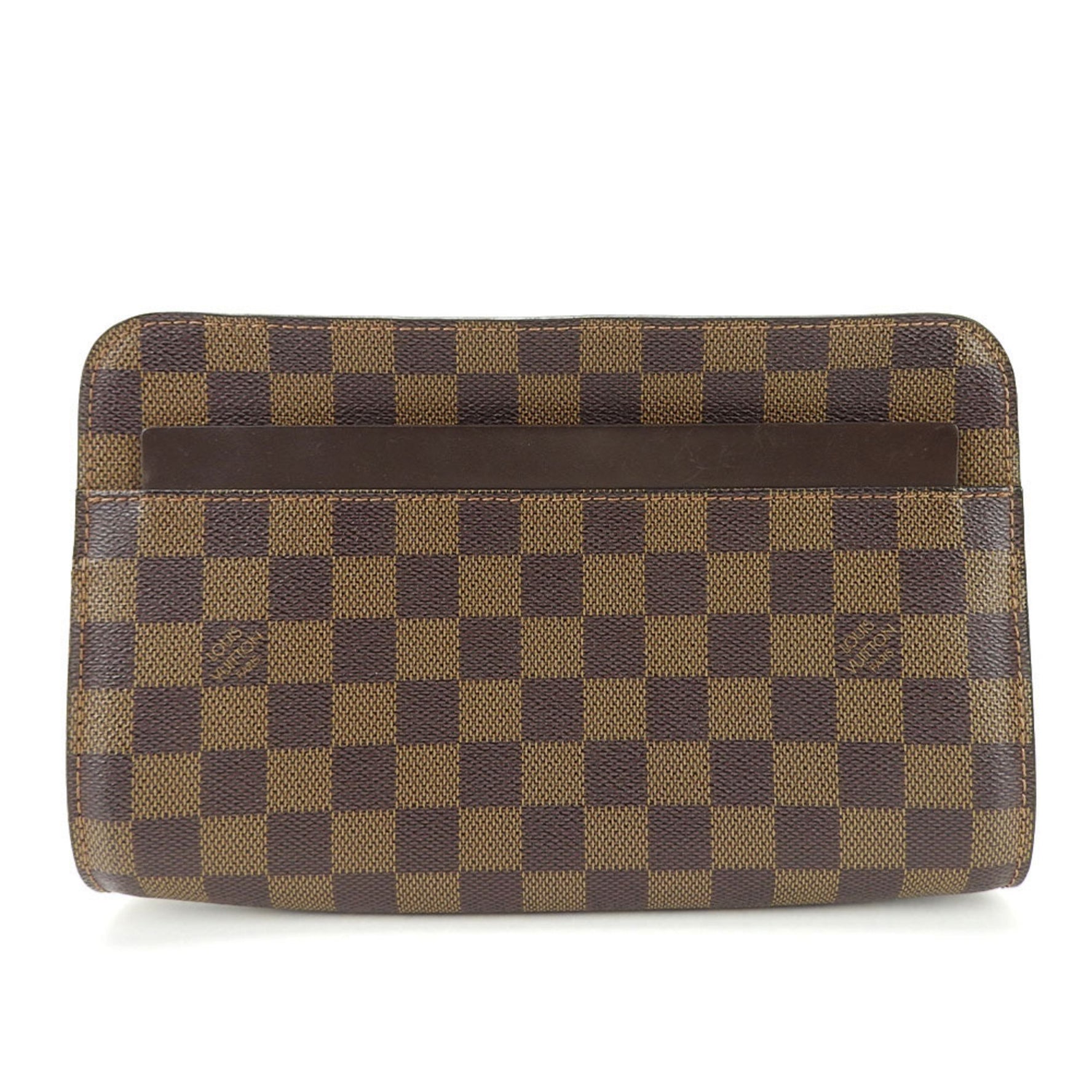 Louis Vuitton clutch bag second Saint Damier Ebene leather going out LV louis vuitton pvc