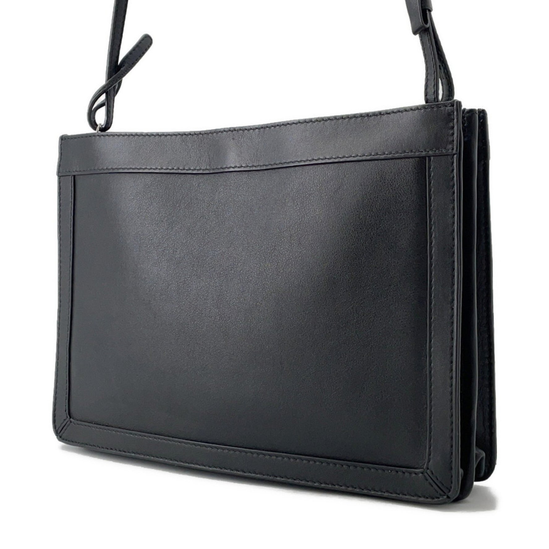 Balenciaga Shoulder Bag, Navy Leather Pochette