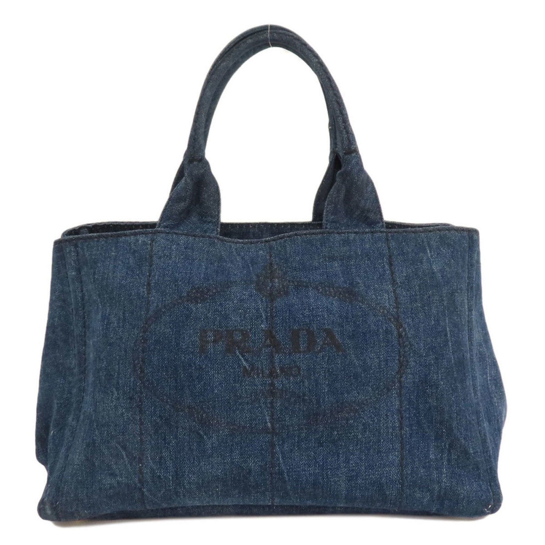 PRADA Canapa Tote Bag Denim
