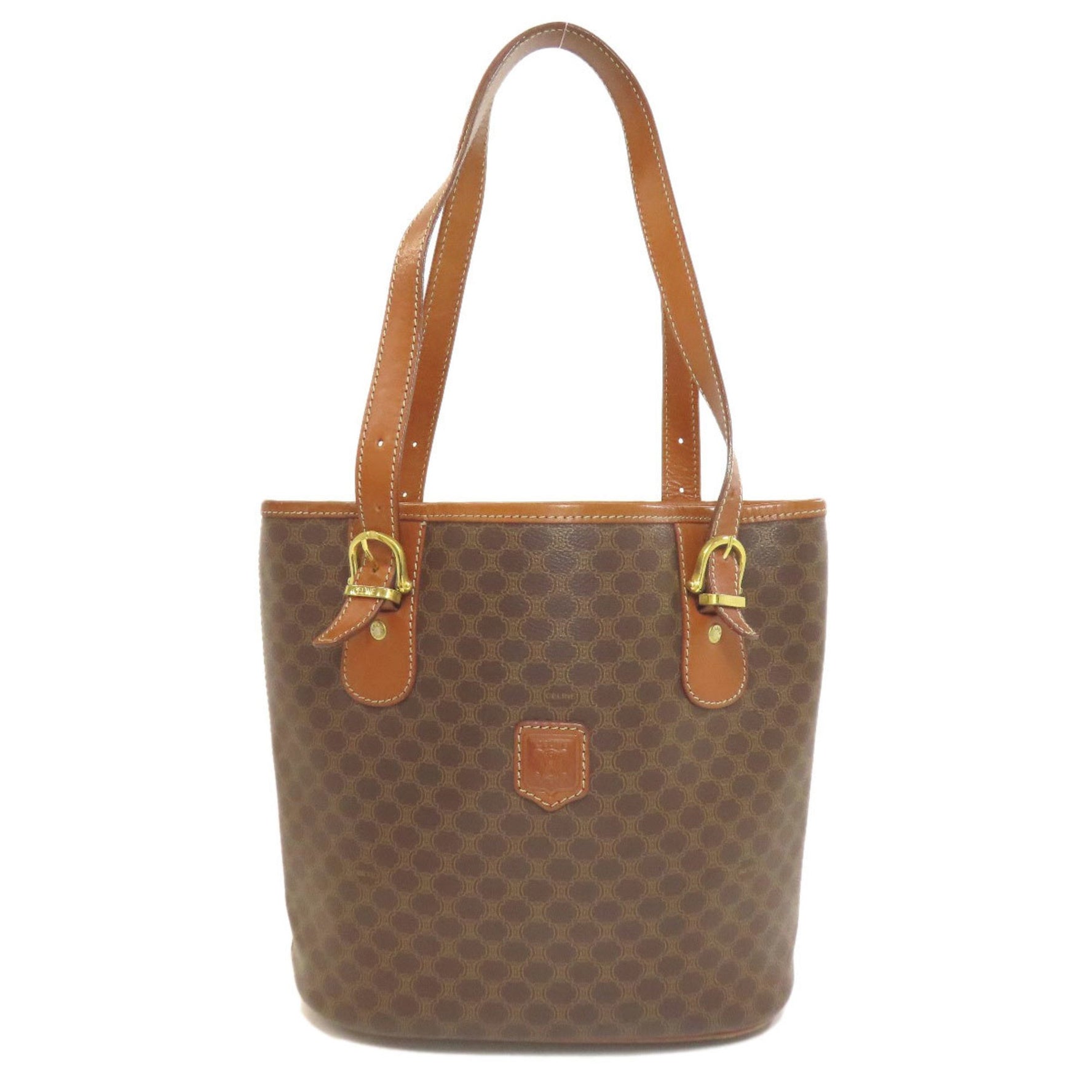 CELINE Macadam Tote Bag Leather