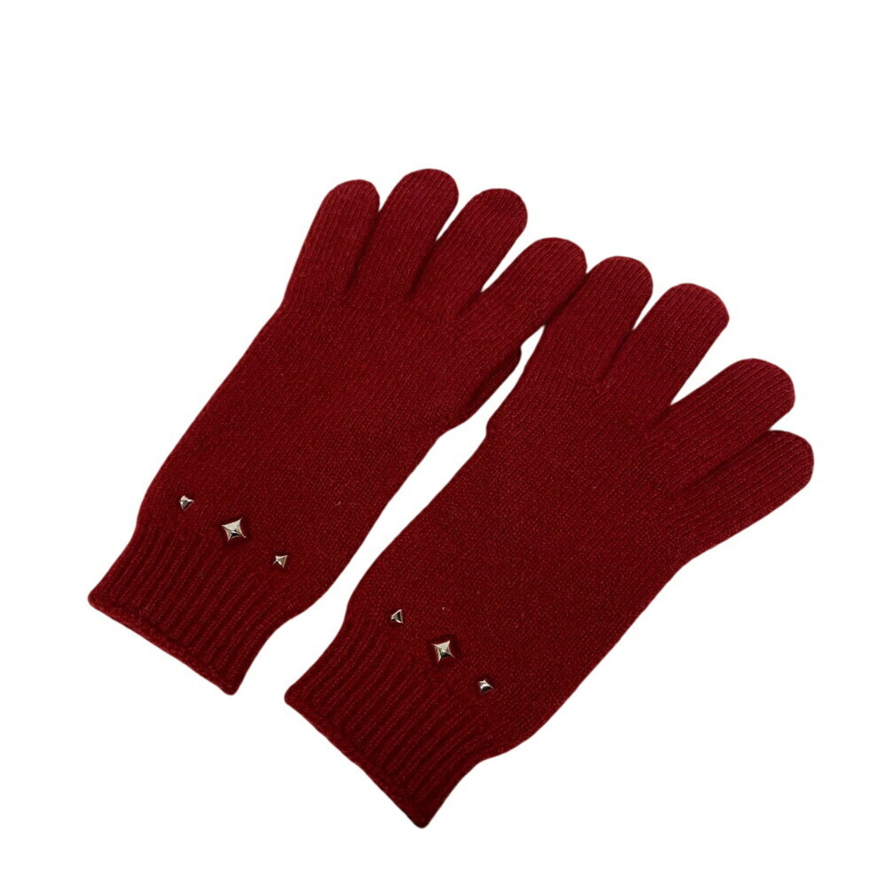 HERMES Darling Stud Gloves Red