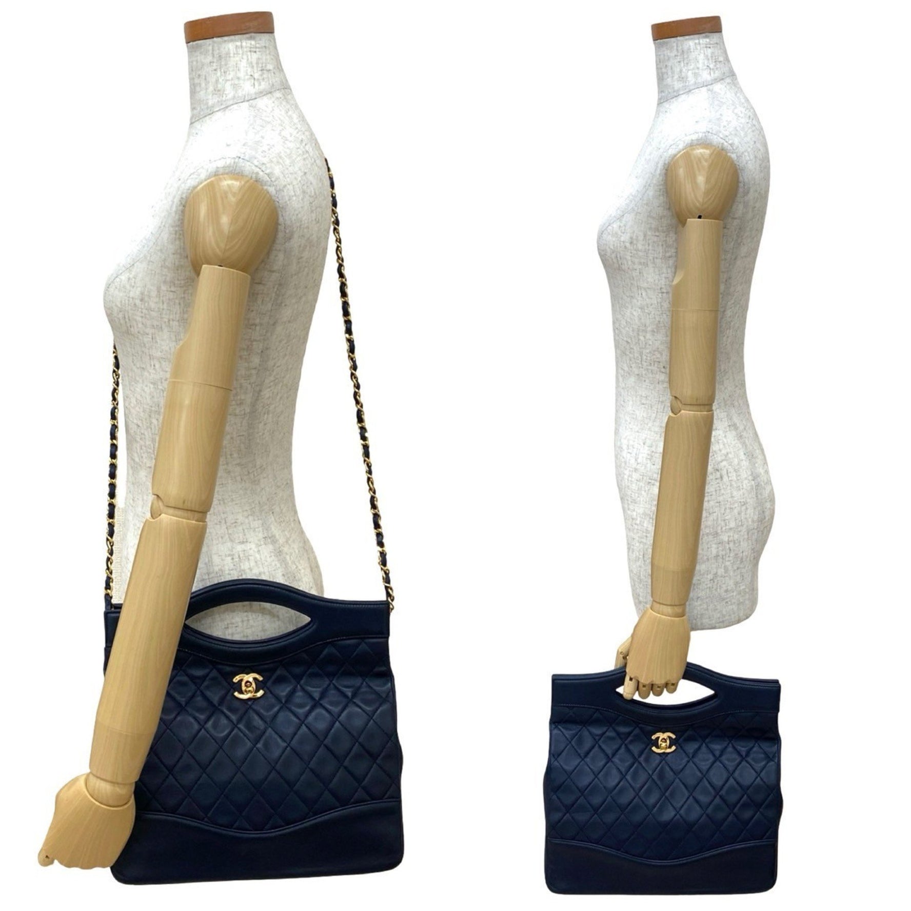 CHANEL Matelasse Coco Mark Lambskin Handbag/Shoulder Bag