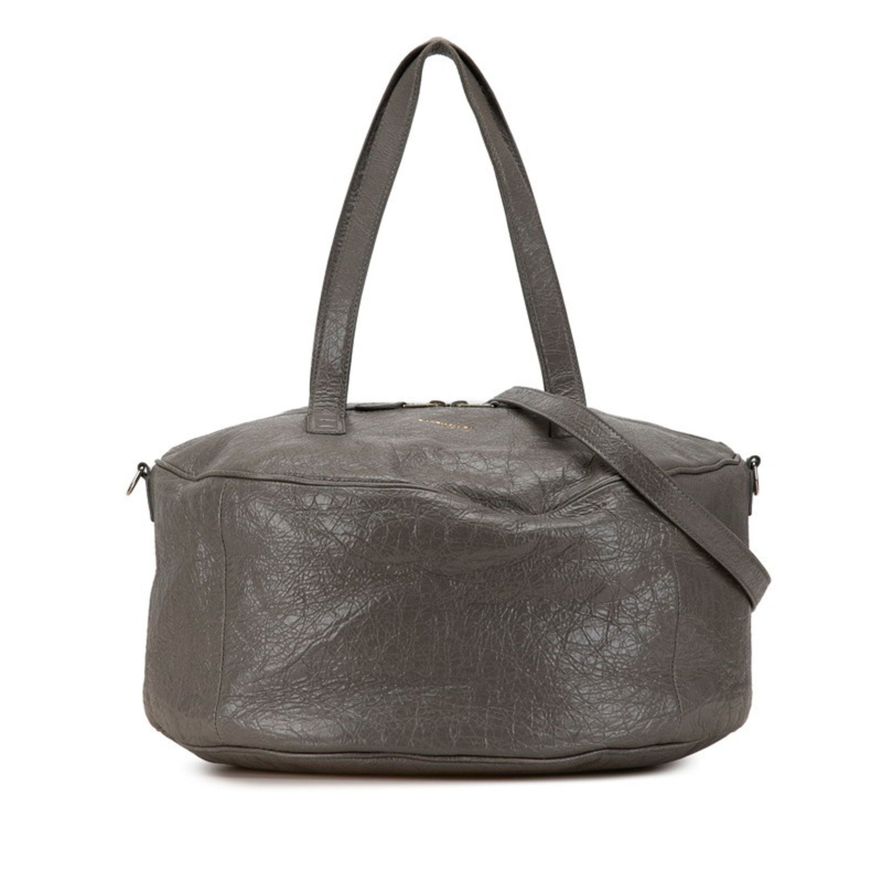 Balenciaga Air Hobo Boston Bag Shoulder Grey Leather