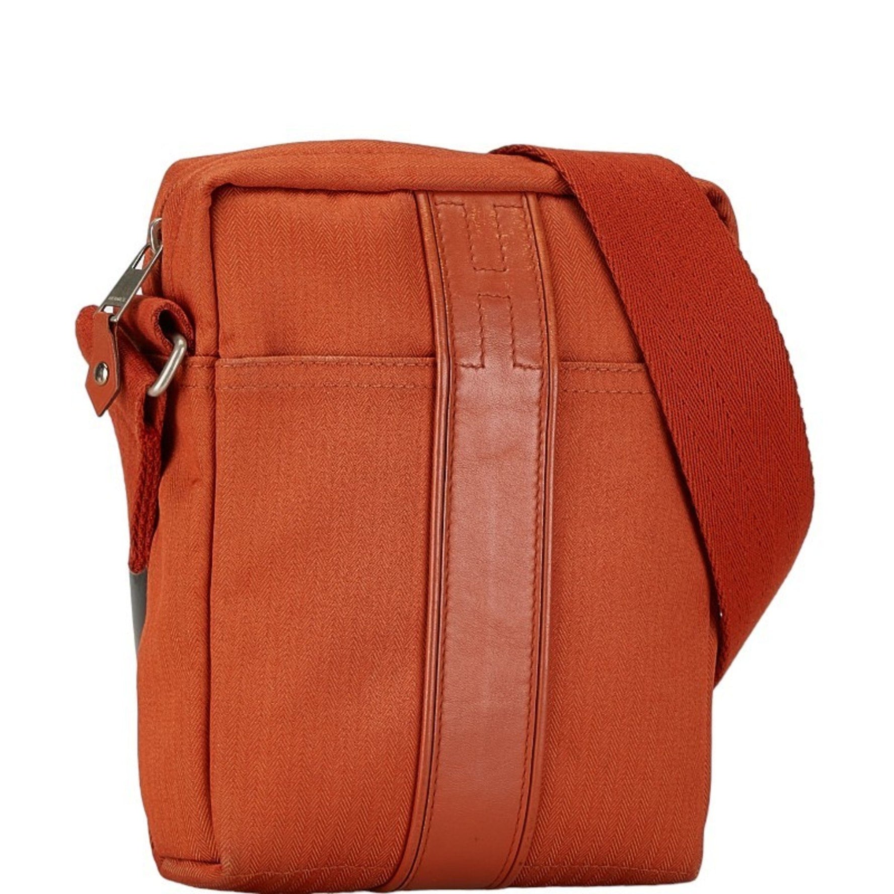 Hermes Acapulco Bandouliere PM Shoulder Bag Toile Chevron Leather