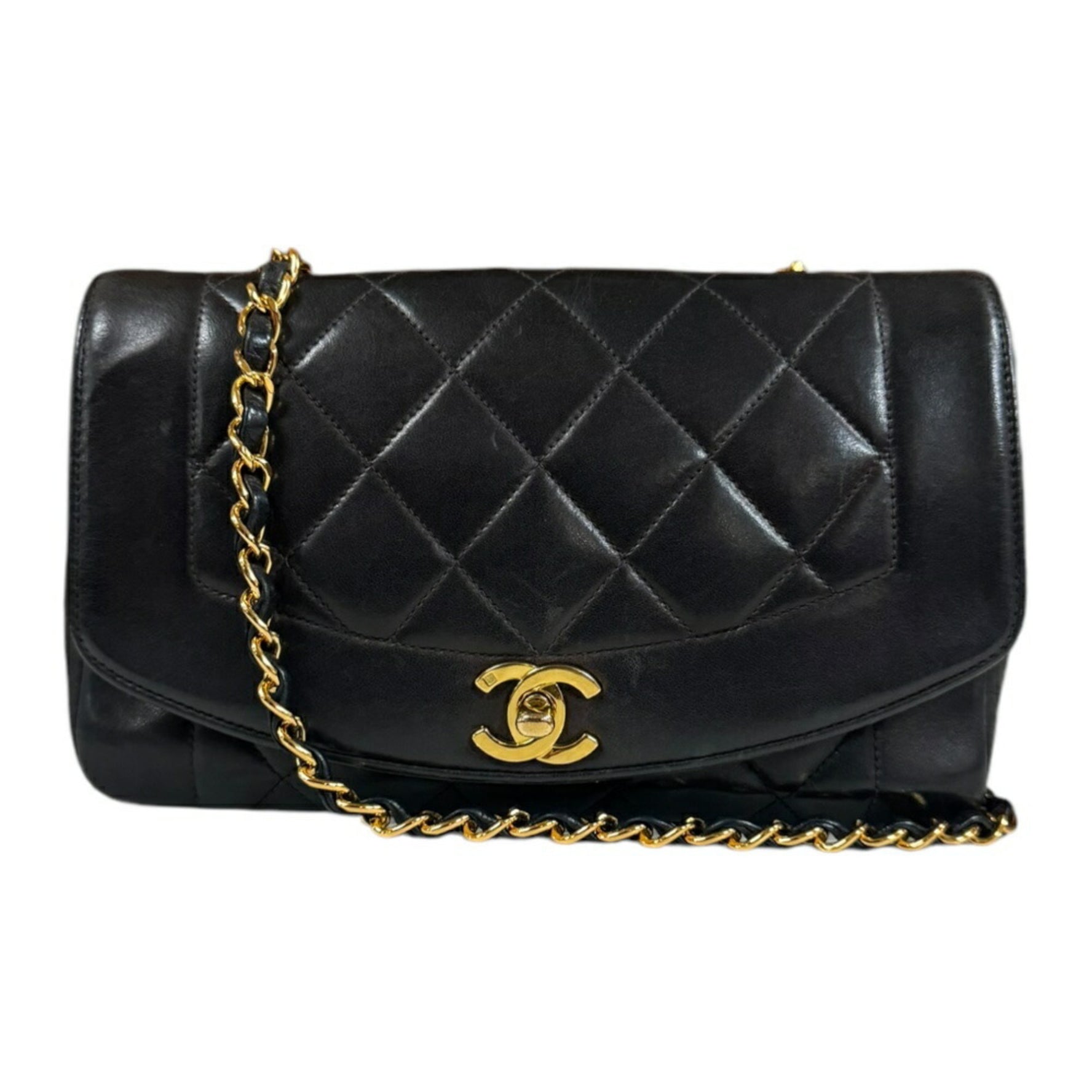 Chanel Diana Shoulder Bag Lambskin Chain