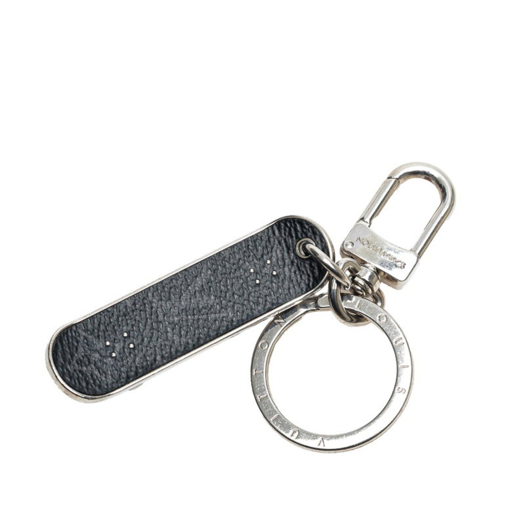 Louis Vuitton Monogram Eclipse Porte-Clés Skateboard Keychain Keyring Silver Black Metal LOUIS VUITTON