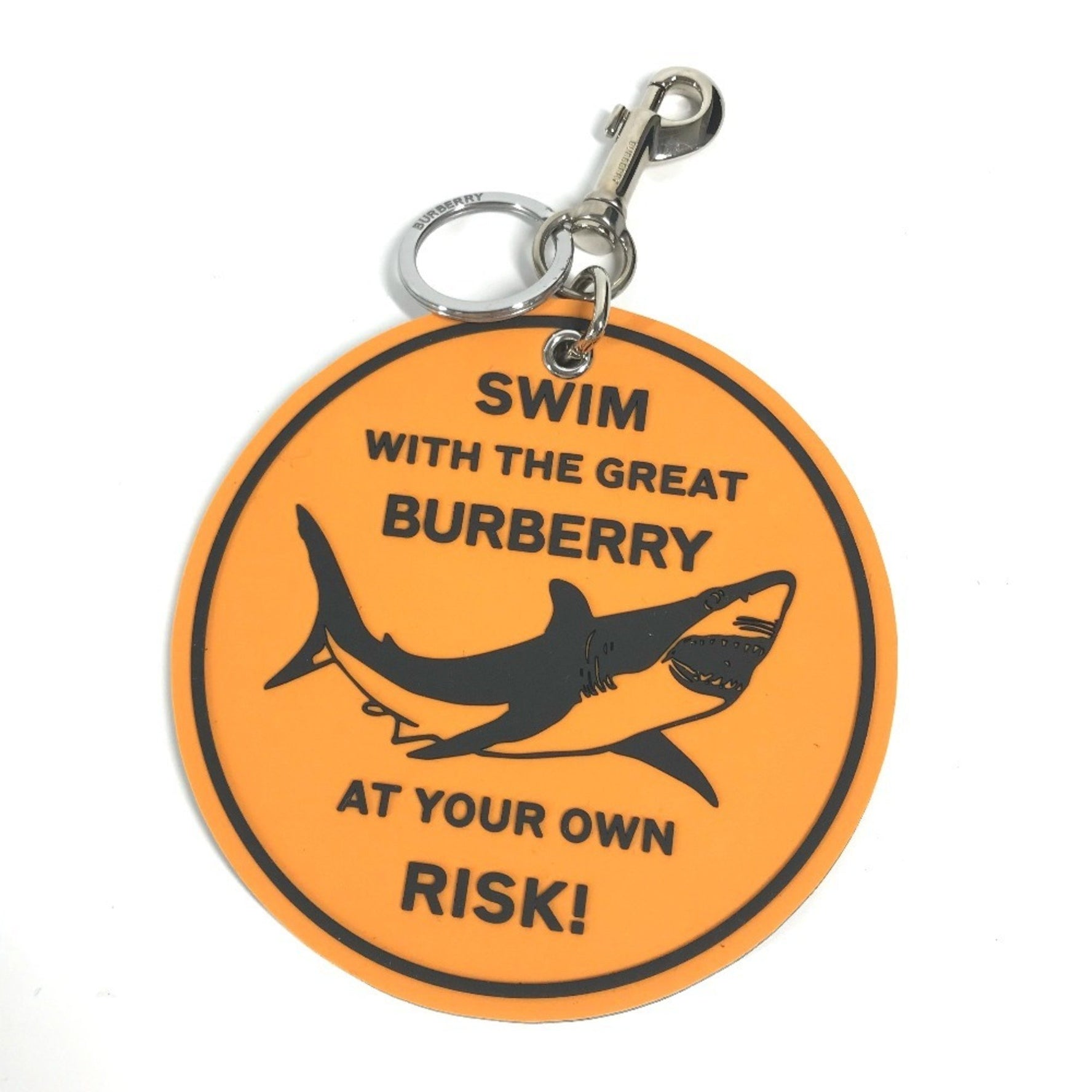 Burberry Shark Bag Charm Keychain Rubber Orange