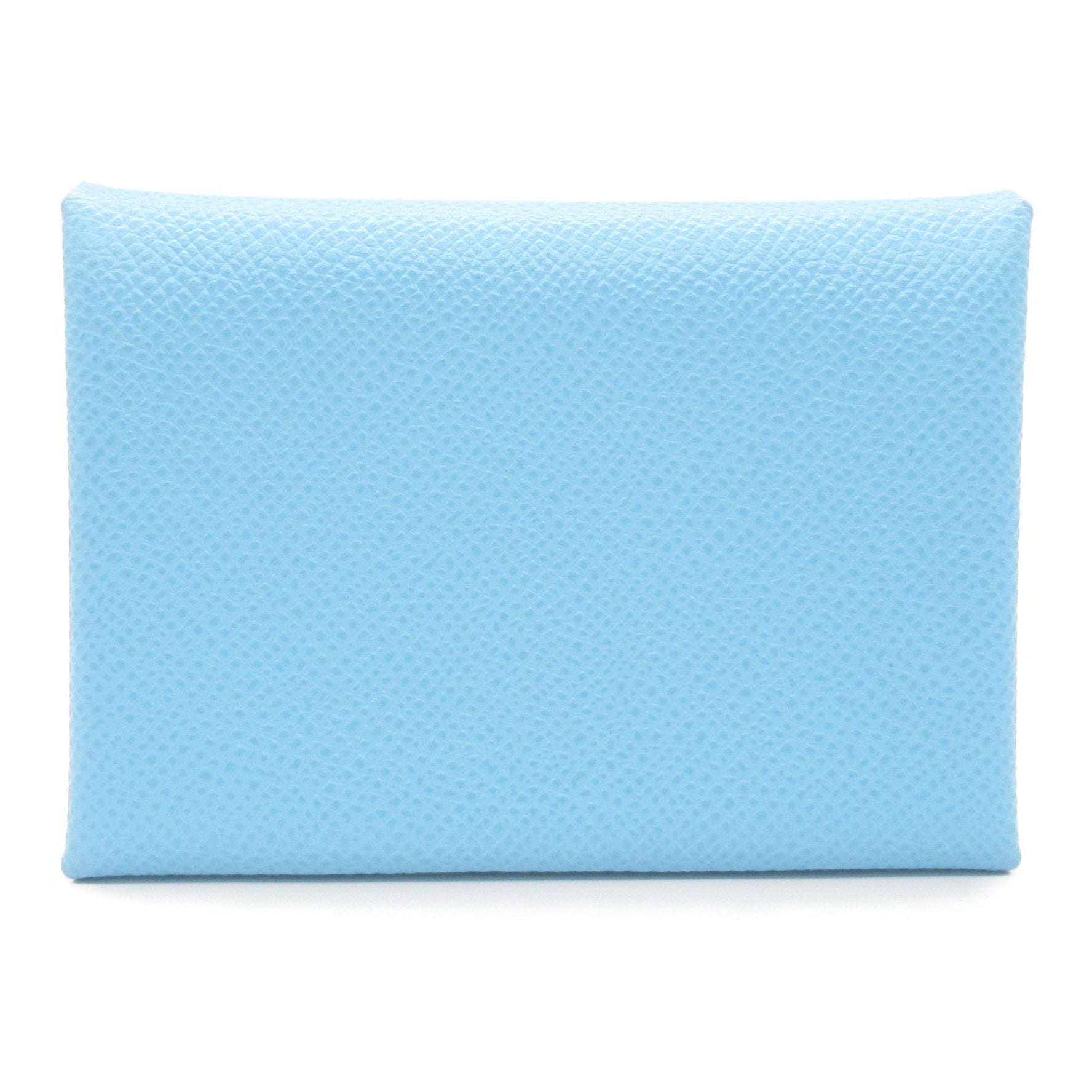 Hermes Calvi Duo Business Card Holder/Card Case Leather Epsom Blue