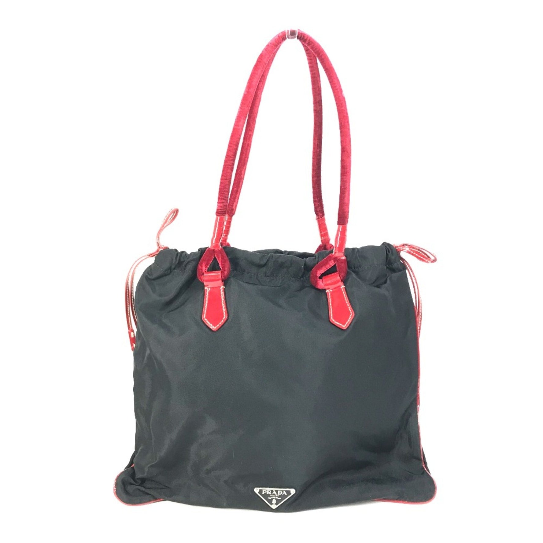 PRADA Bicolor Tote Bag Shoulder Bag Shoulder bag Hand Bag Red