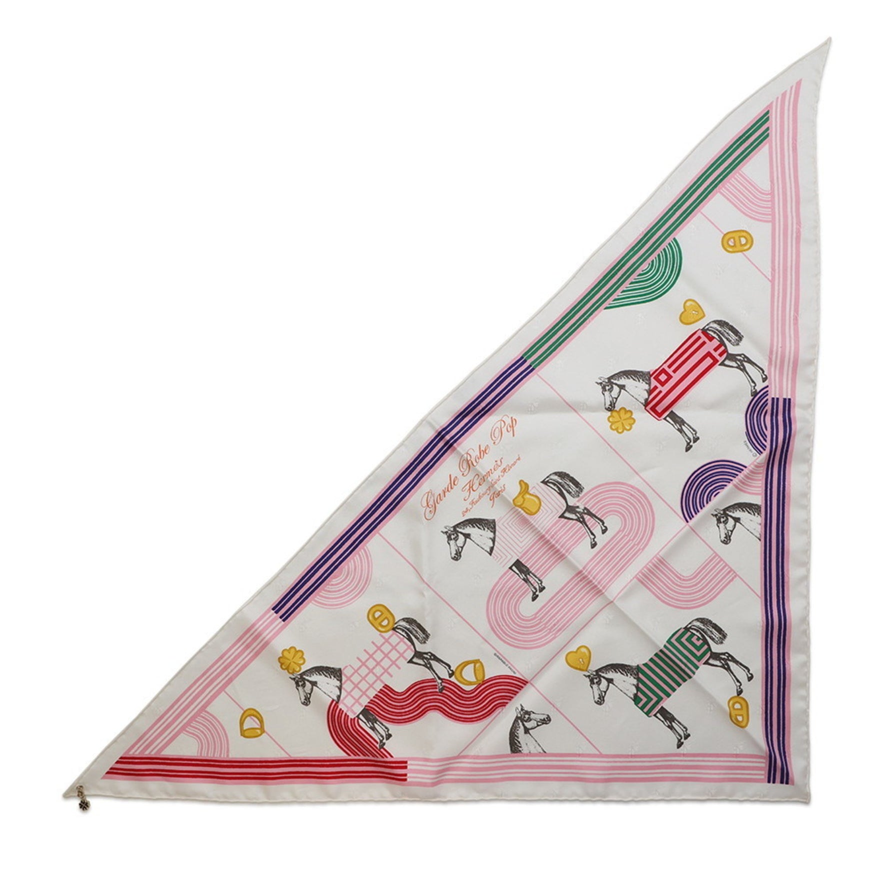 Hermes Scarf Triangle Garde Robe Pop Silk 2022
