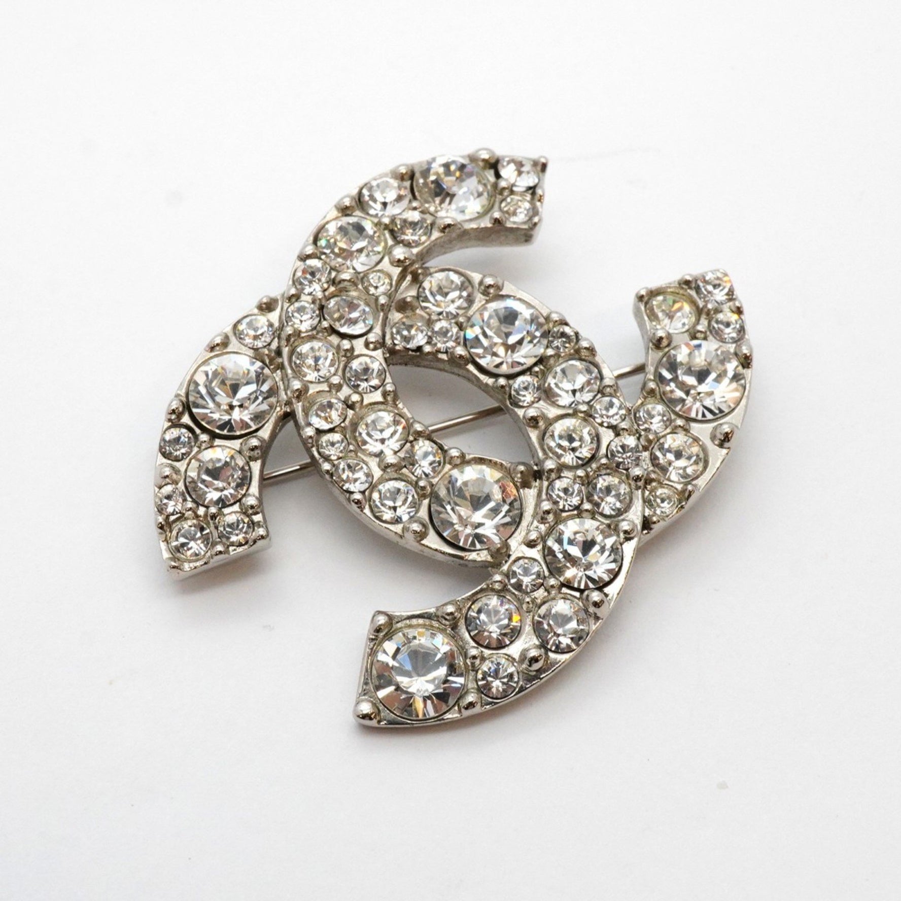 Chanel Coco Mark Metal Rhinestone Brooch