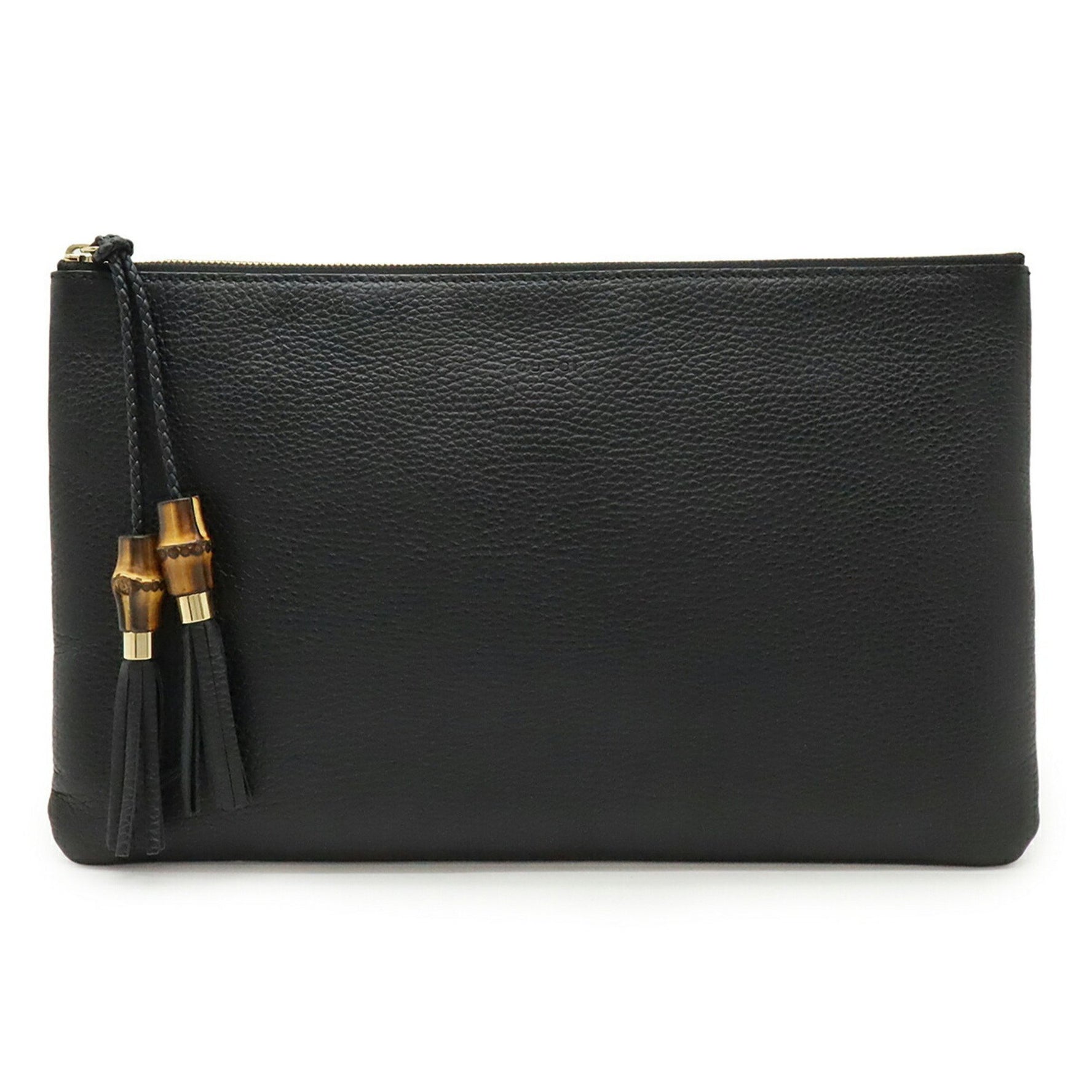 GUCCI Bamboo Tassel Clutch Bag/Second Bag in Leather