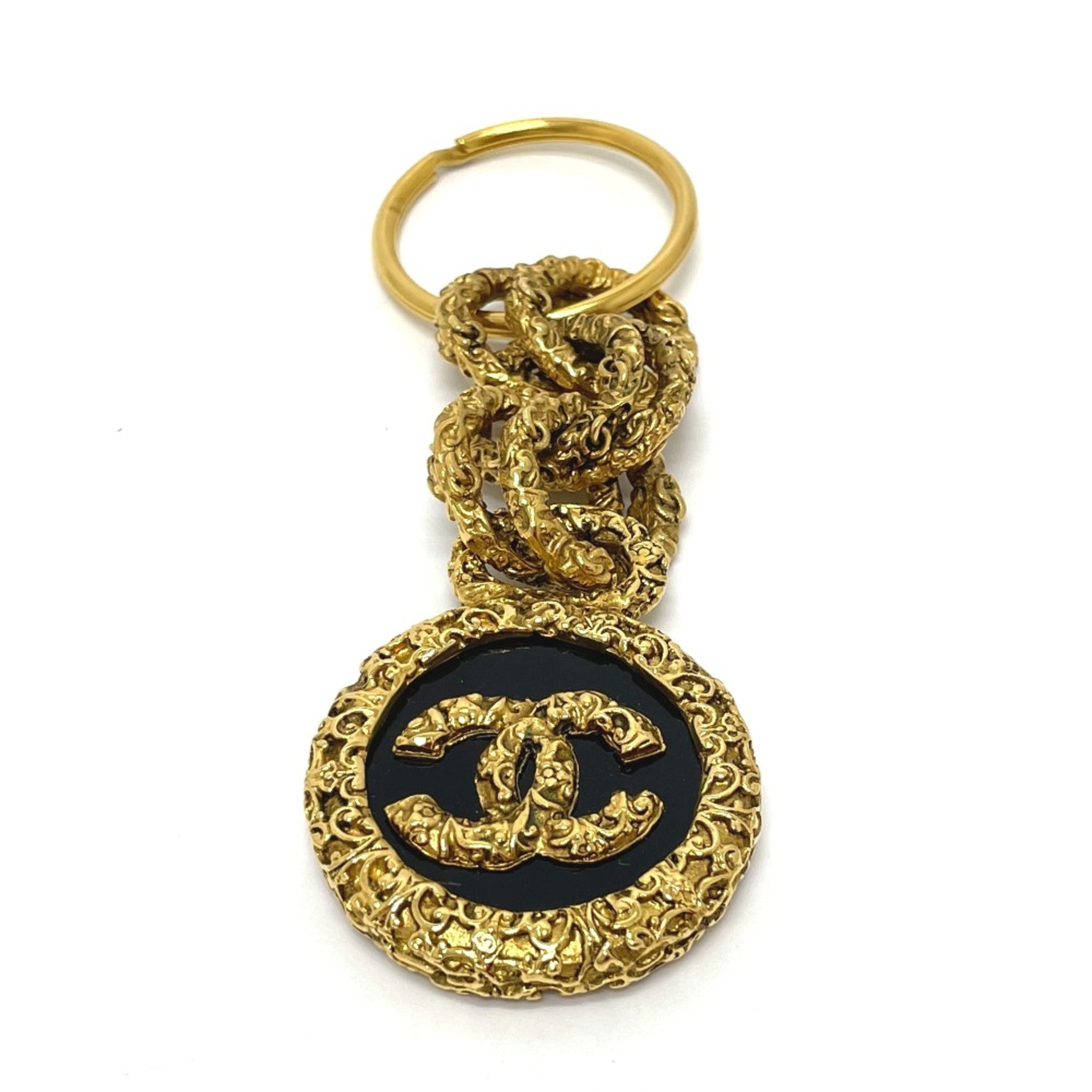 Chanel Coco CC Mark Charm Key ring x Black