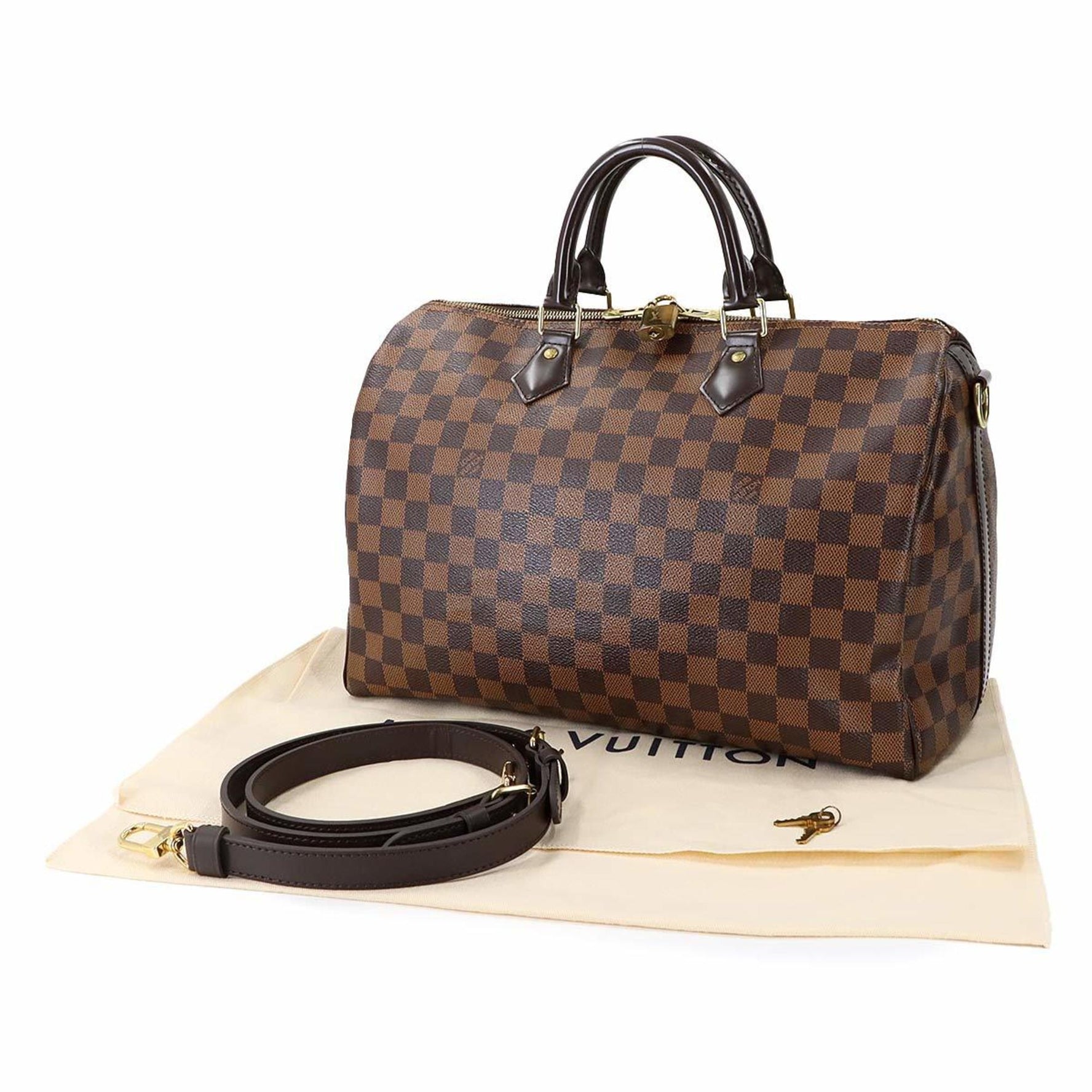 Louis Vuitton Damier Speedy Bandouliere 35 Ebene Handbag