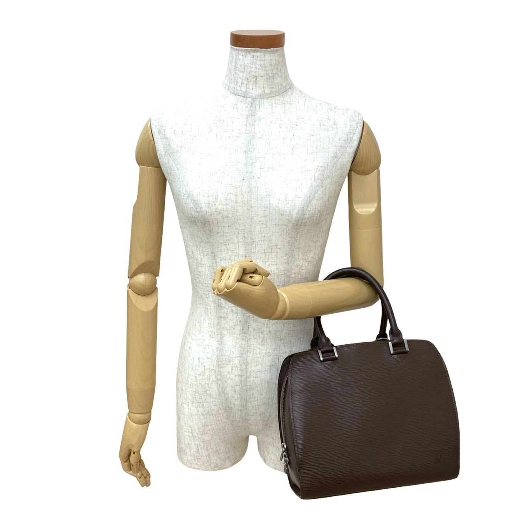 LOUIS VUITTON Vintage Pont Neuf Epi Leather Handbag/Mini Boston Bag in and Mocha, 485-6