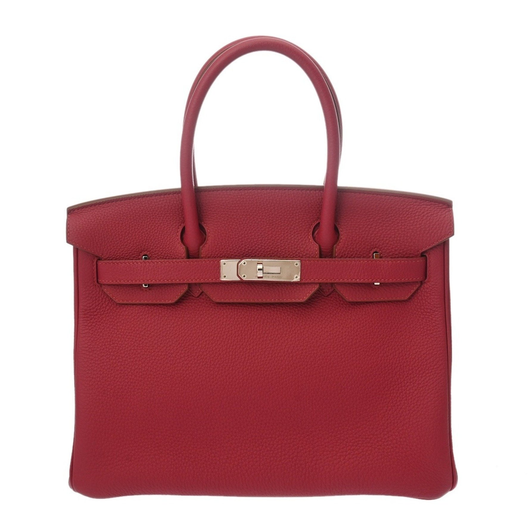 HERMES Birkin 30 Ruby T Stamp (circa 2015) Women's Togo Handbag A Rank Pre-owned Ginzo