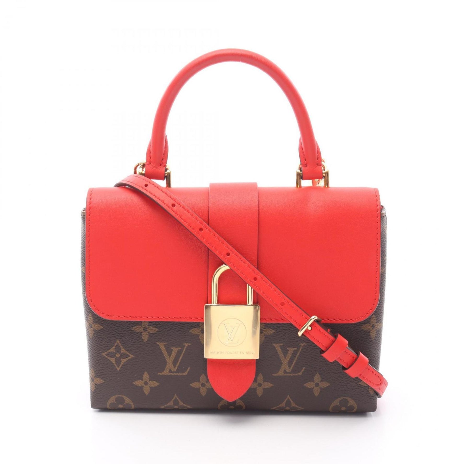 Louis Vuitton Rocky BB Monogram Coquelicot Handbag, Coated Canvas and Leather, Monogram, Brown Red