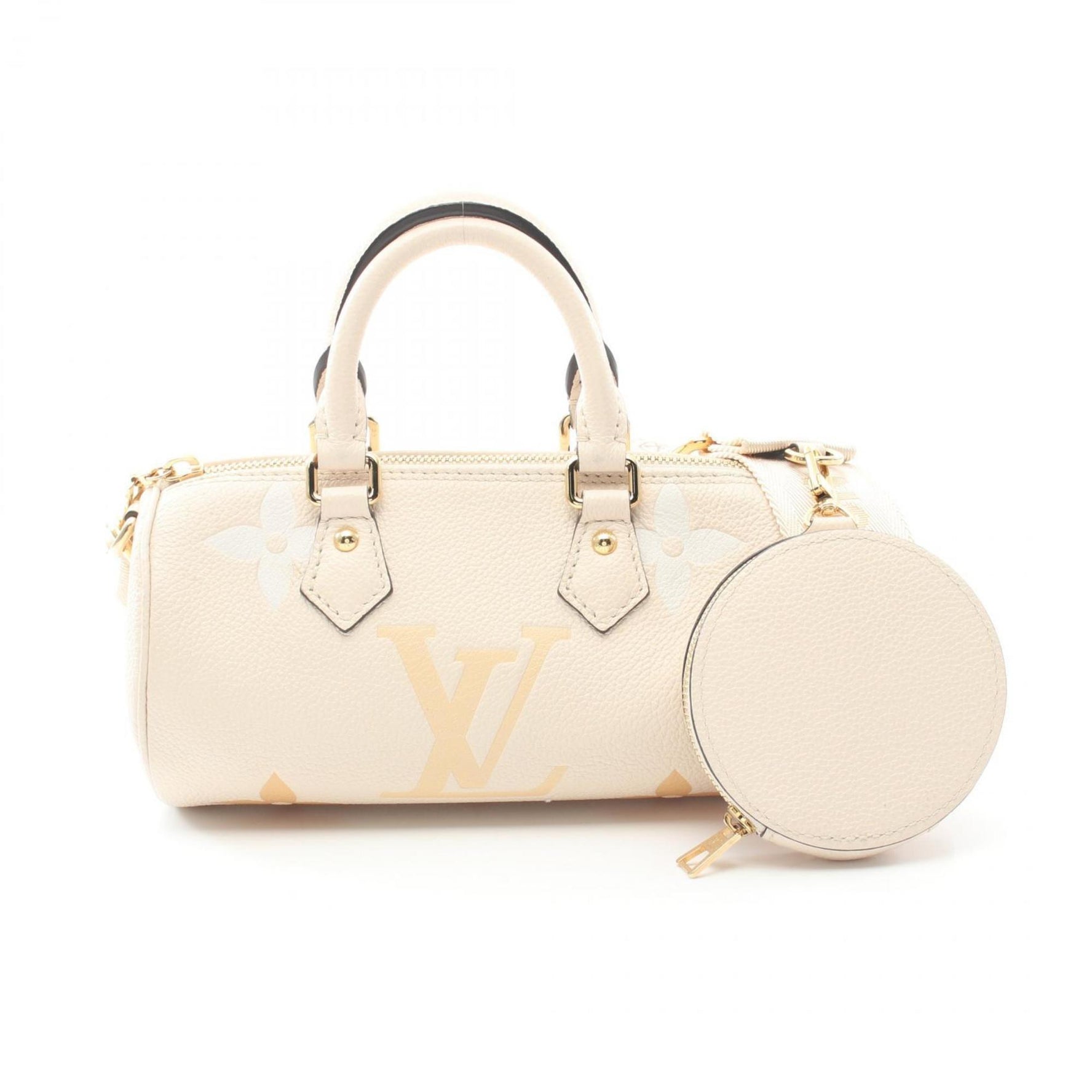 Louis Vuitton Papillon BB Monogram Empreinte Crème Saffron Handbag Leather Ivory Beige Bag