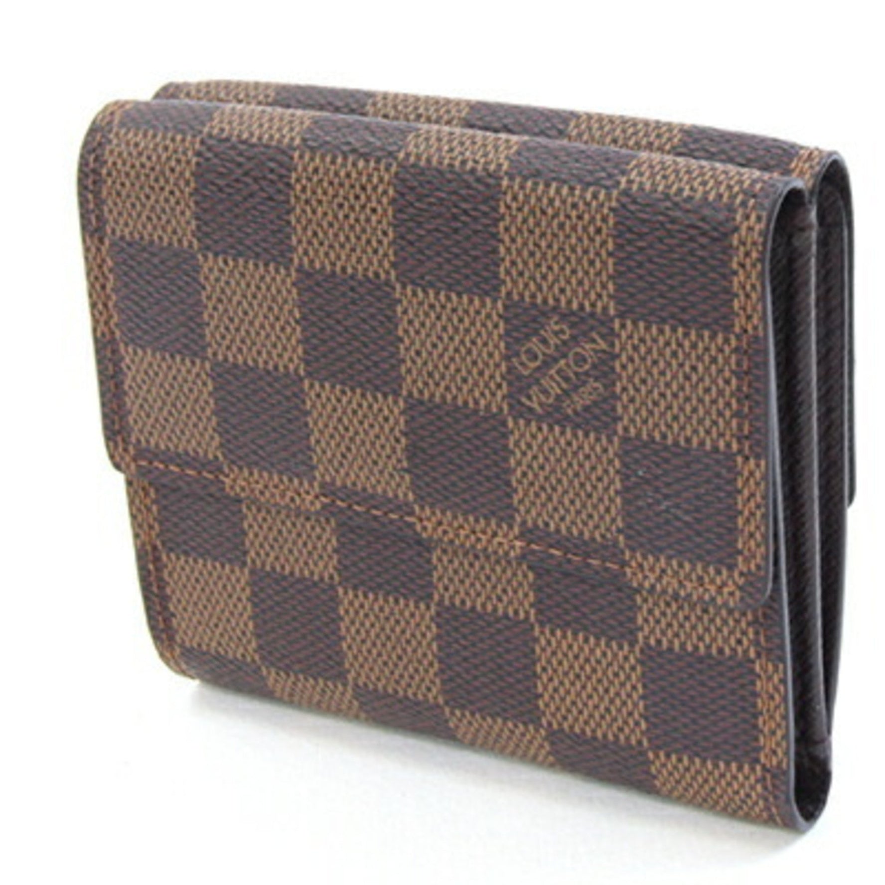 Louis Vuitton Damier Porte Monnaie Carte Credit Double Wallet Compact Wallet, Double-Sided Trifold