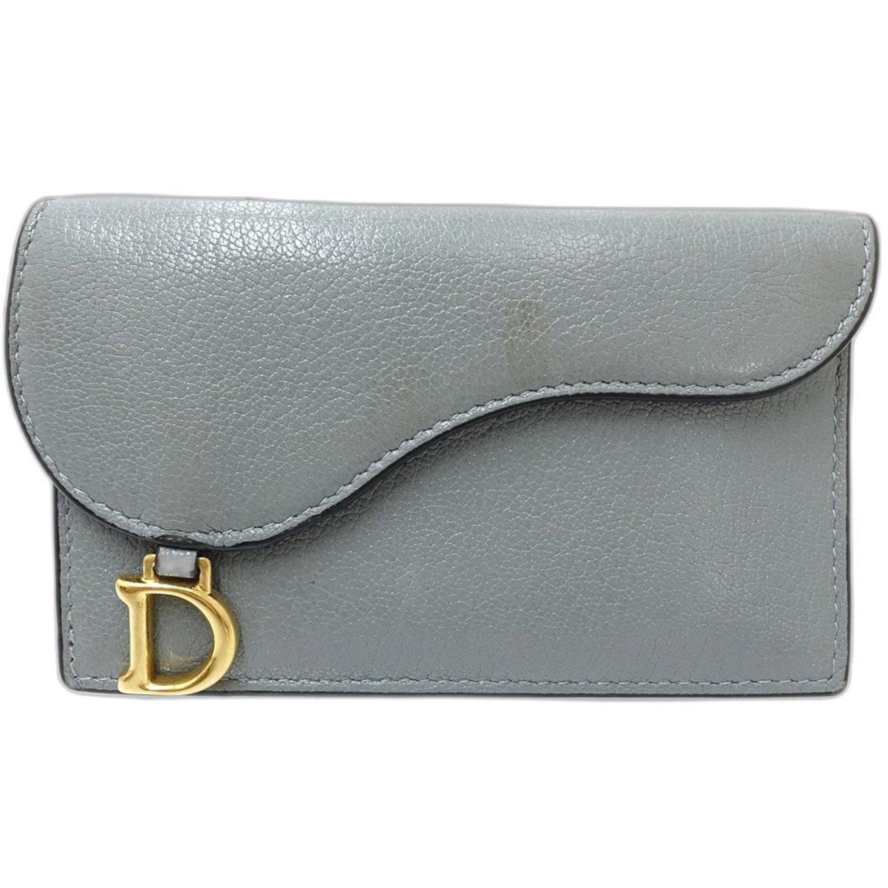 Christian Dior Business Card Holder/Card Case Saddle Cosmos Leather Cloud