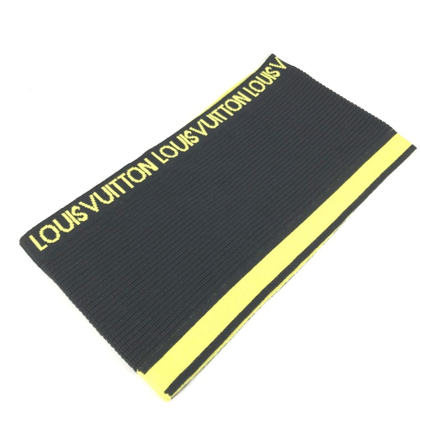 Louis Vuitton Snood Bicolor Scarf Wool Men's Black