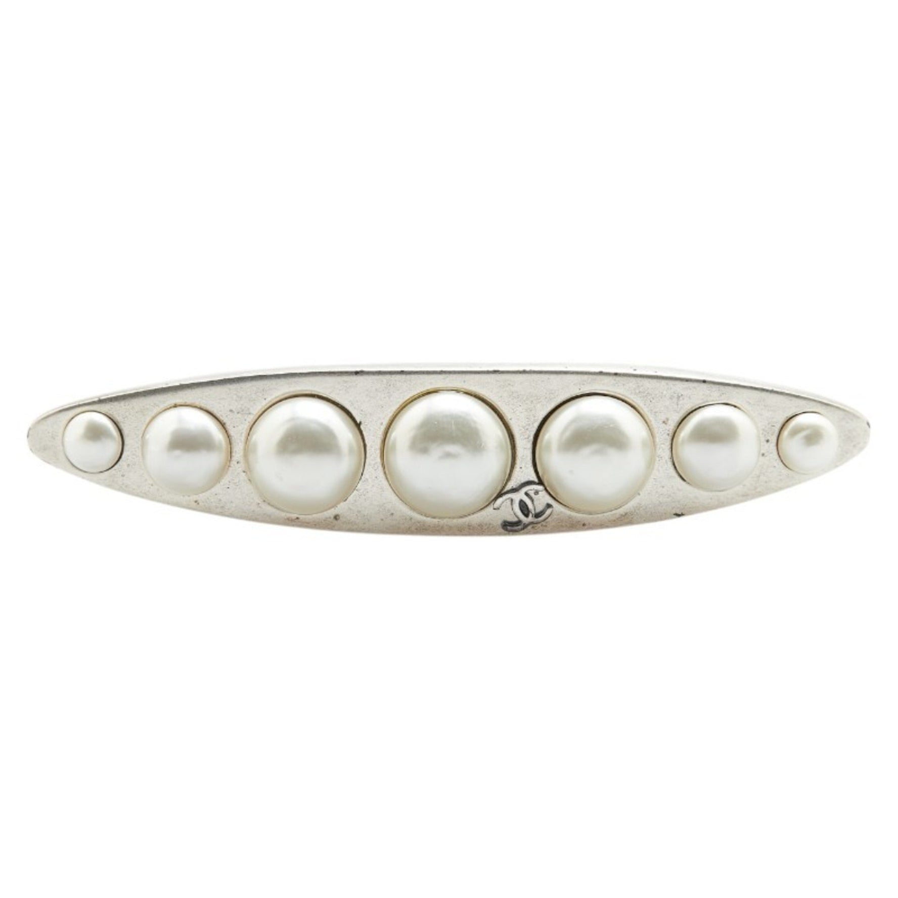 Chanel Coco Mark Brooch in Metal with Faux Pearls