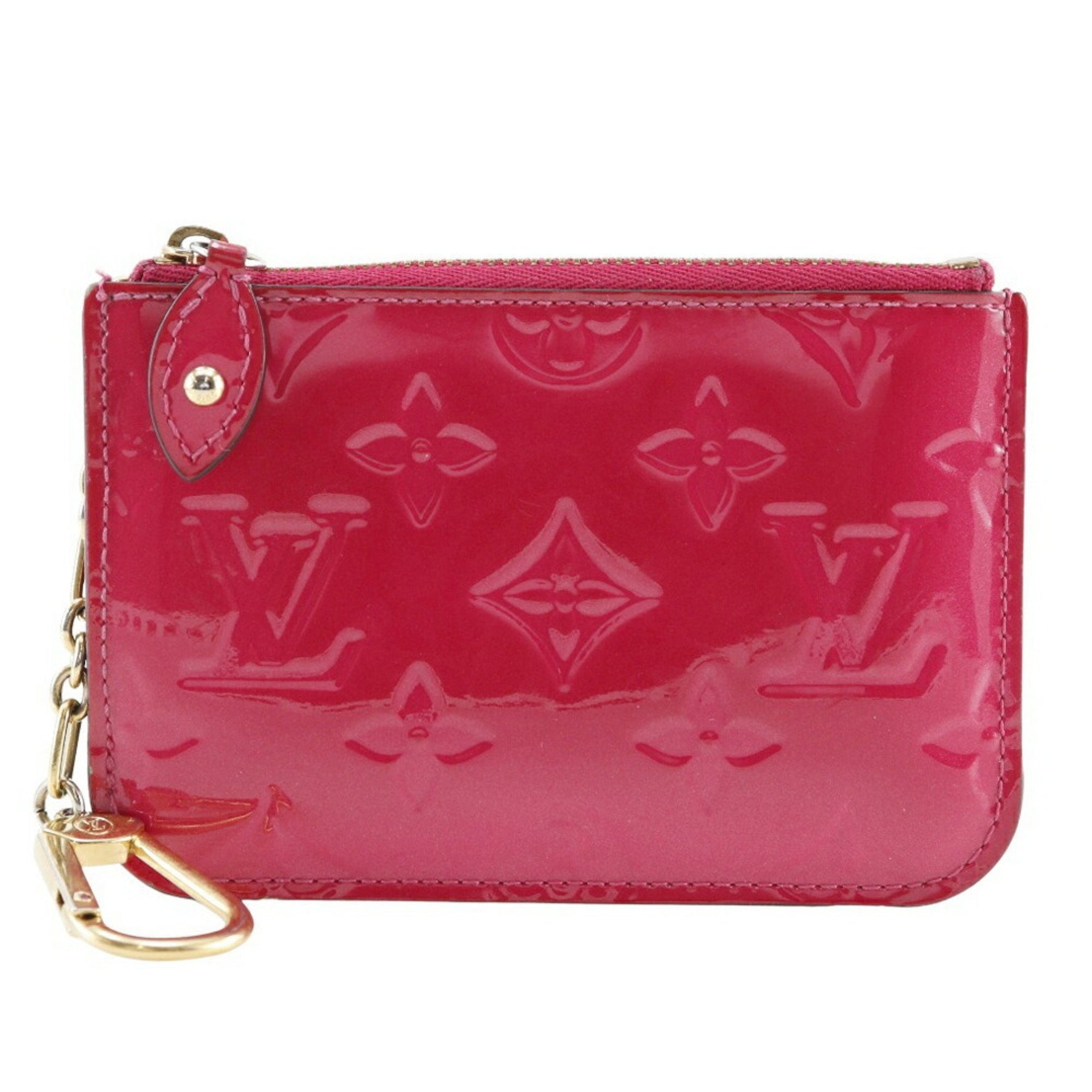 Louis Vuitton Pochette Cle NM Coin Case Monogram Vernis Hot Pink 2016