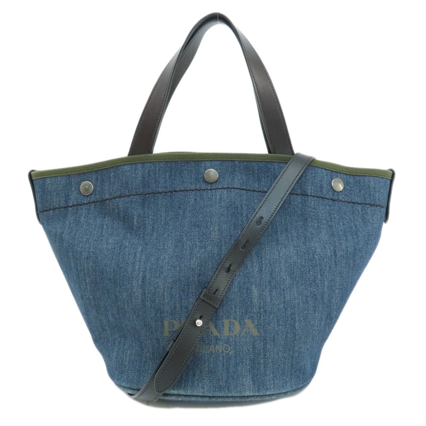 Prada Bucket Handbag Denim