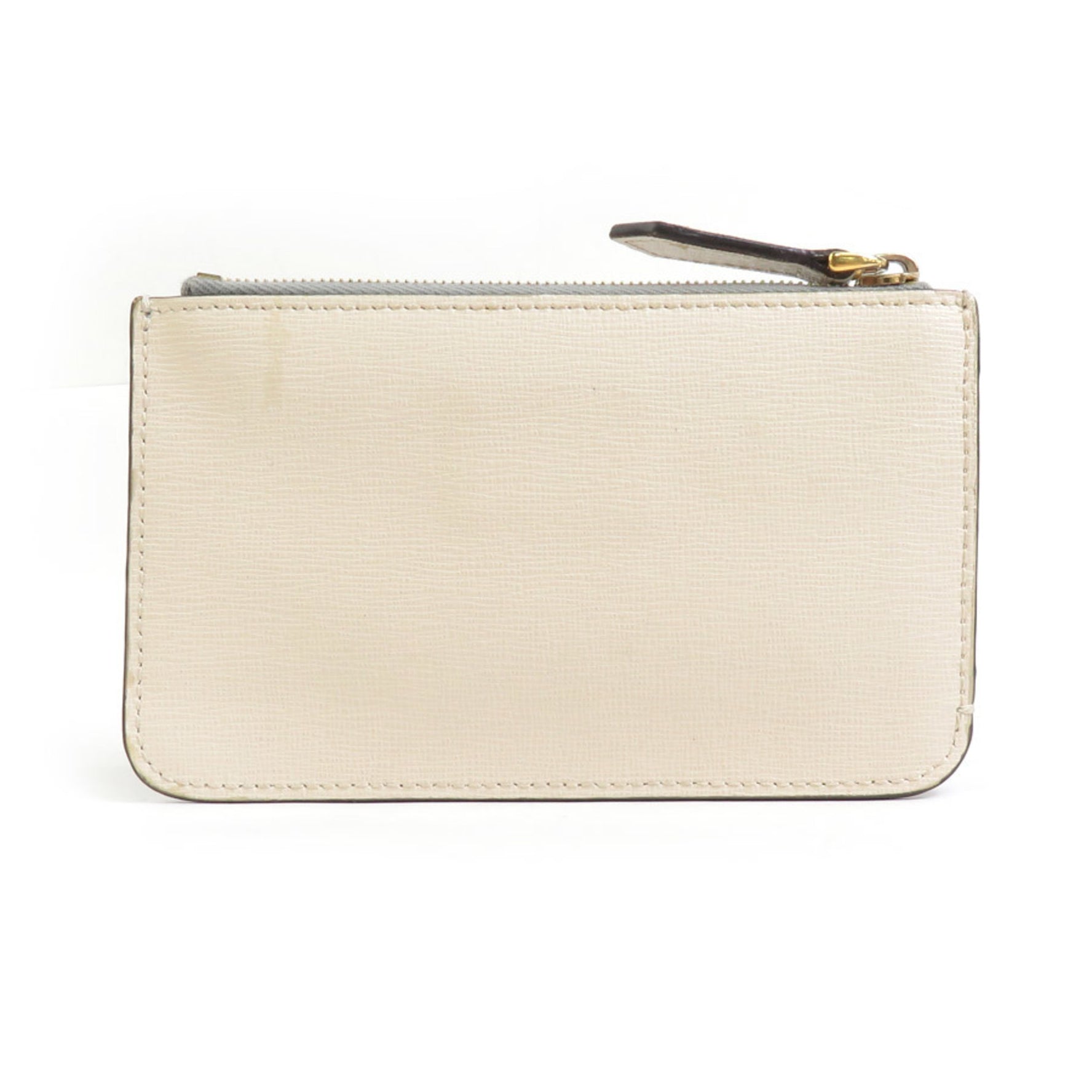 FENDI Wallet/Coin Case Monster Leather Pink Grey Off-White Gold