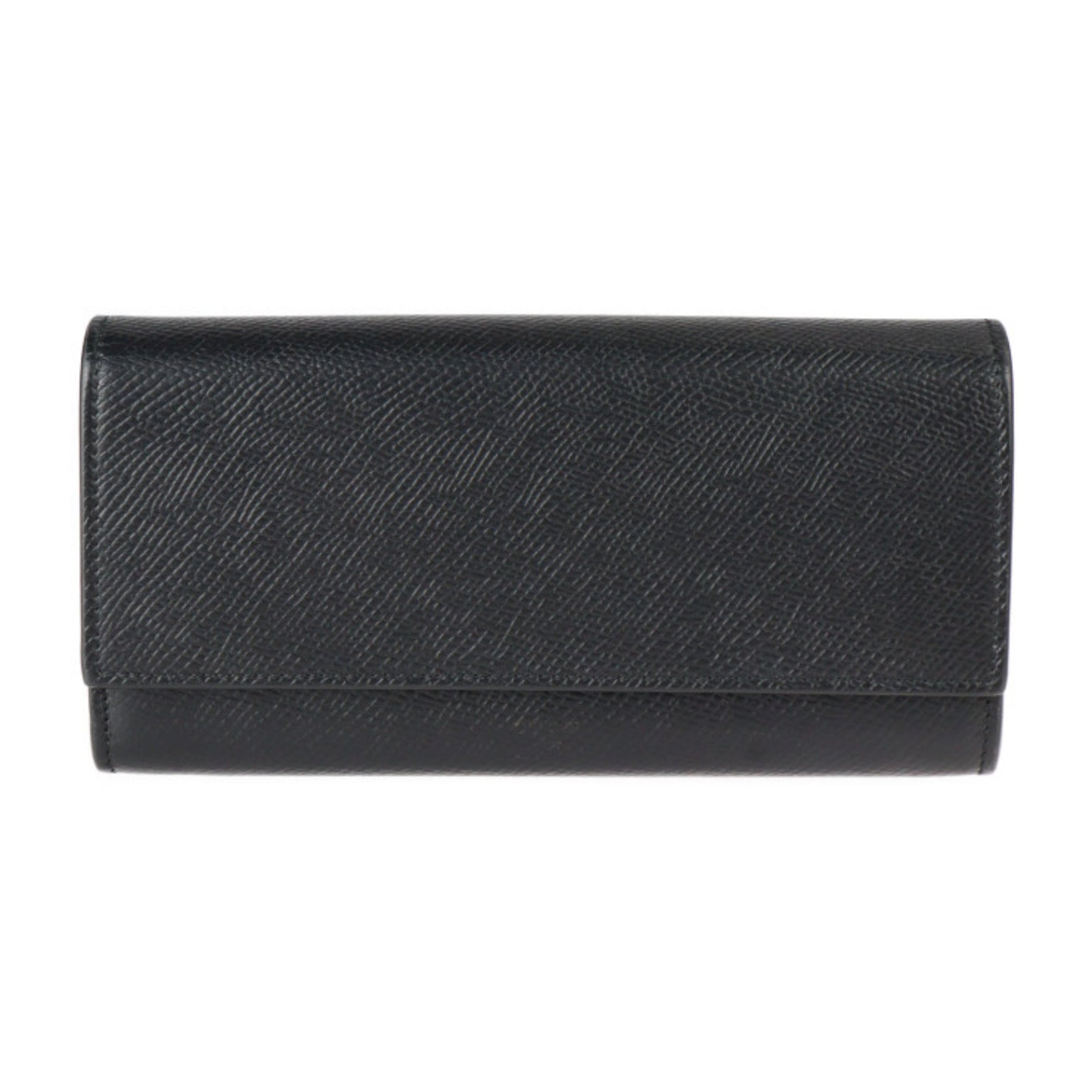 CELINE large flap wallet bifold calf leather gold hardware long