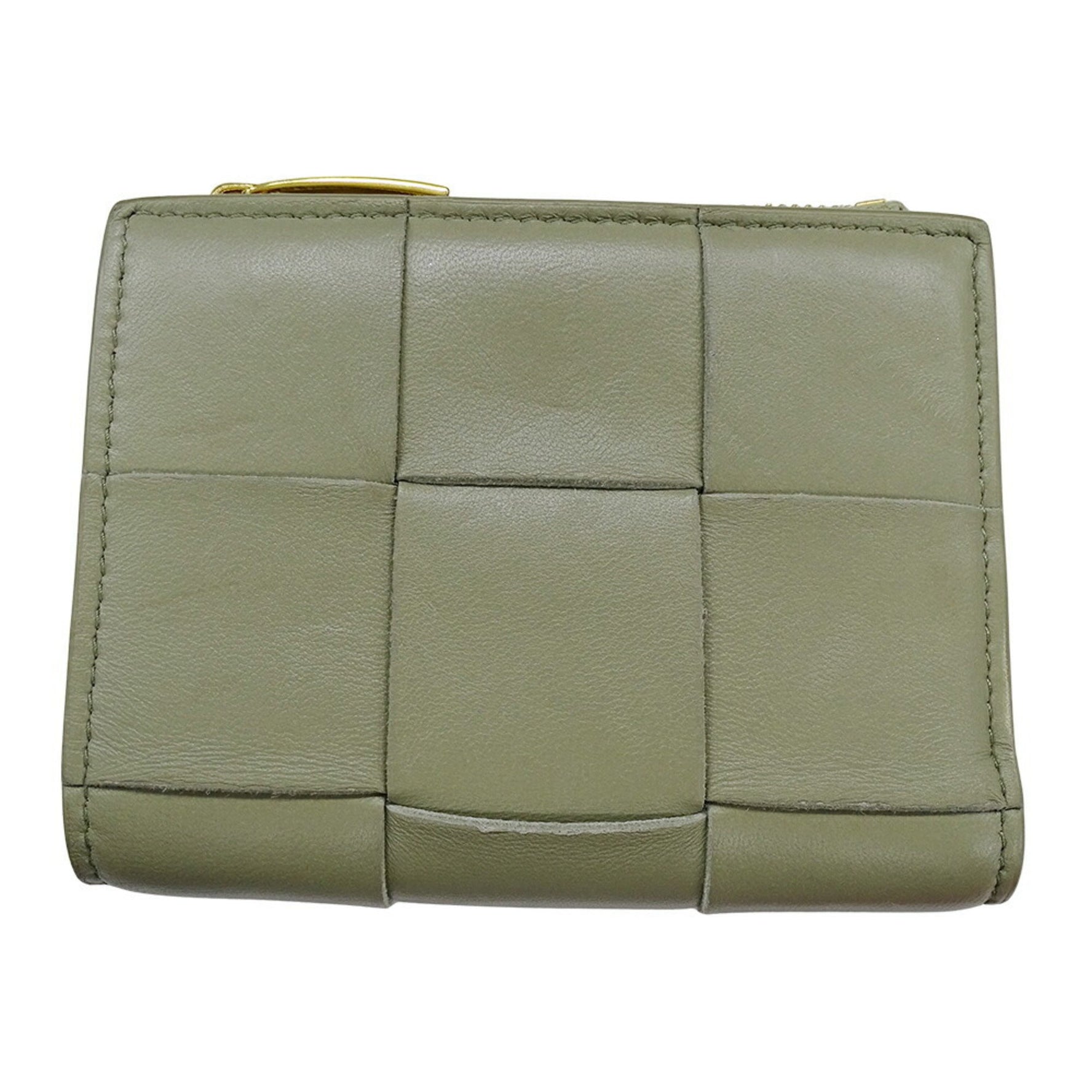 Bottega Veneta Cassette Small Bifold Wallet in Travertine, Calf Leather