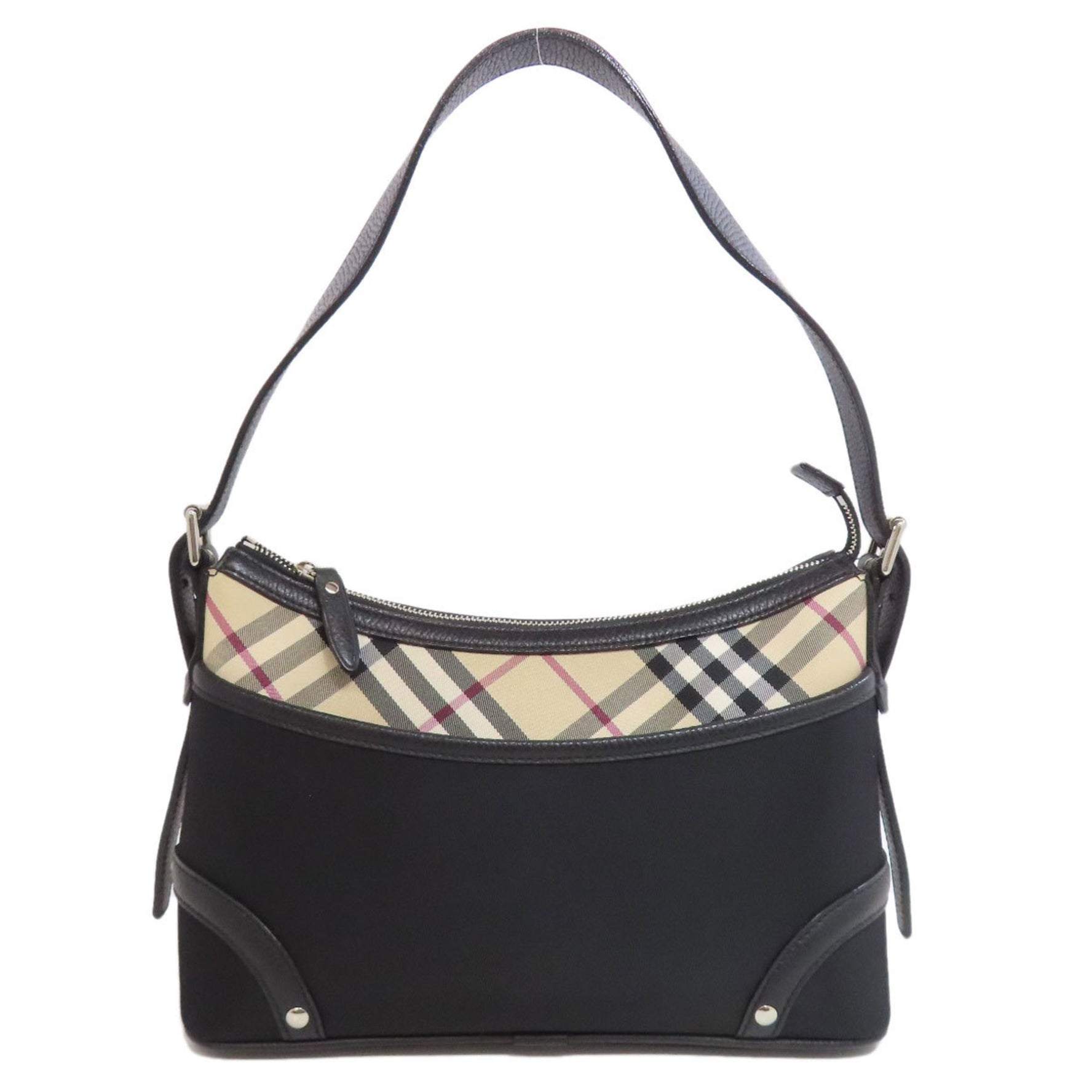 BALLY Nova Check Shoulder Bag Nylon Material