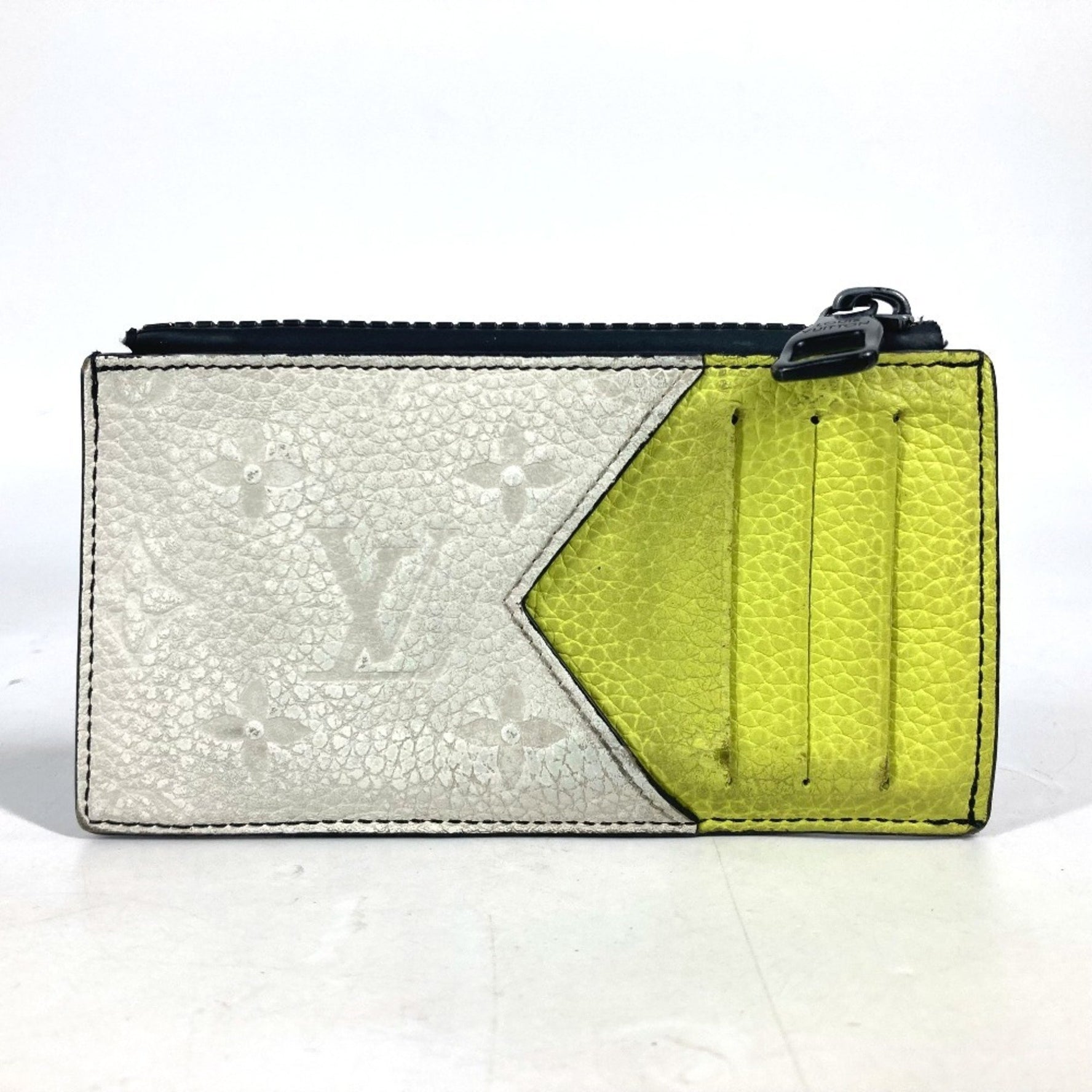 Louis Vuitton Coin Card Holder Wallet Fragment Case Purse Wallet/Coin Leather Men's Blue