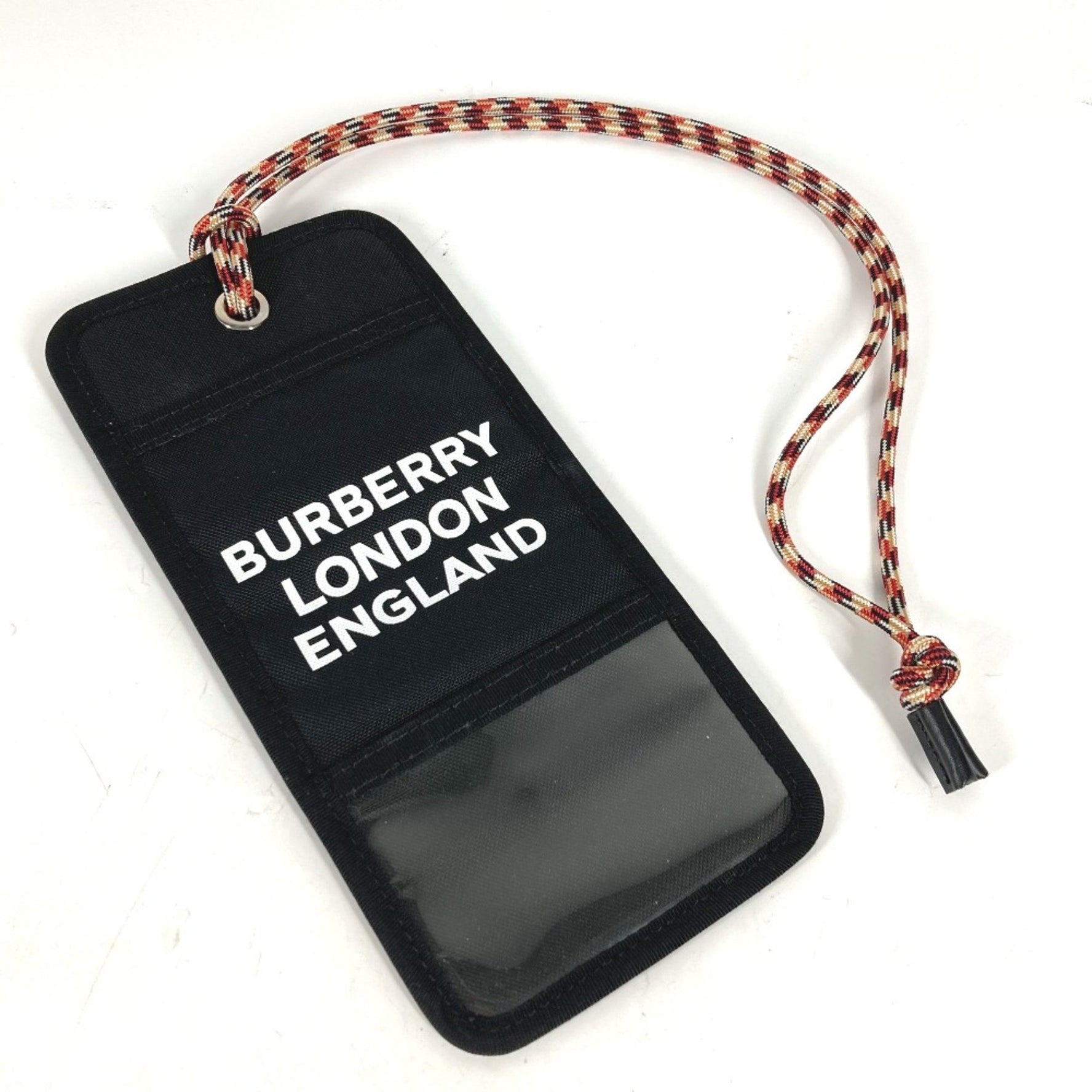 Burberry Pass case Card holder pouch with neck strap Card Case