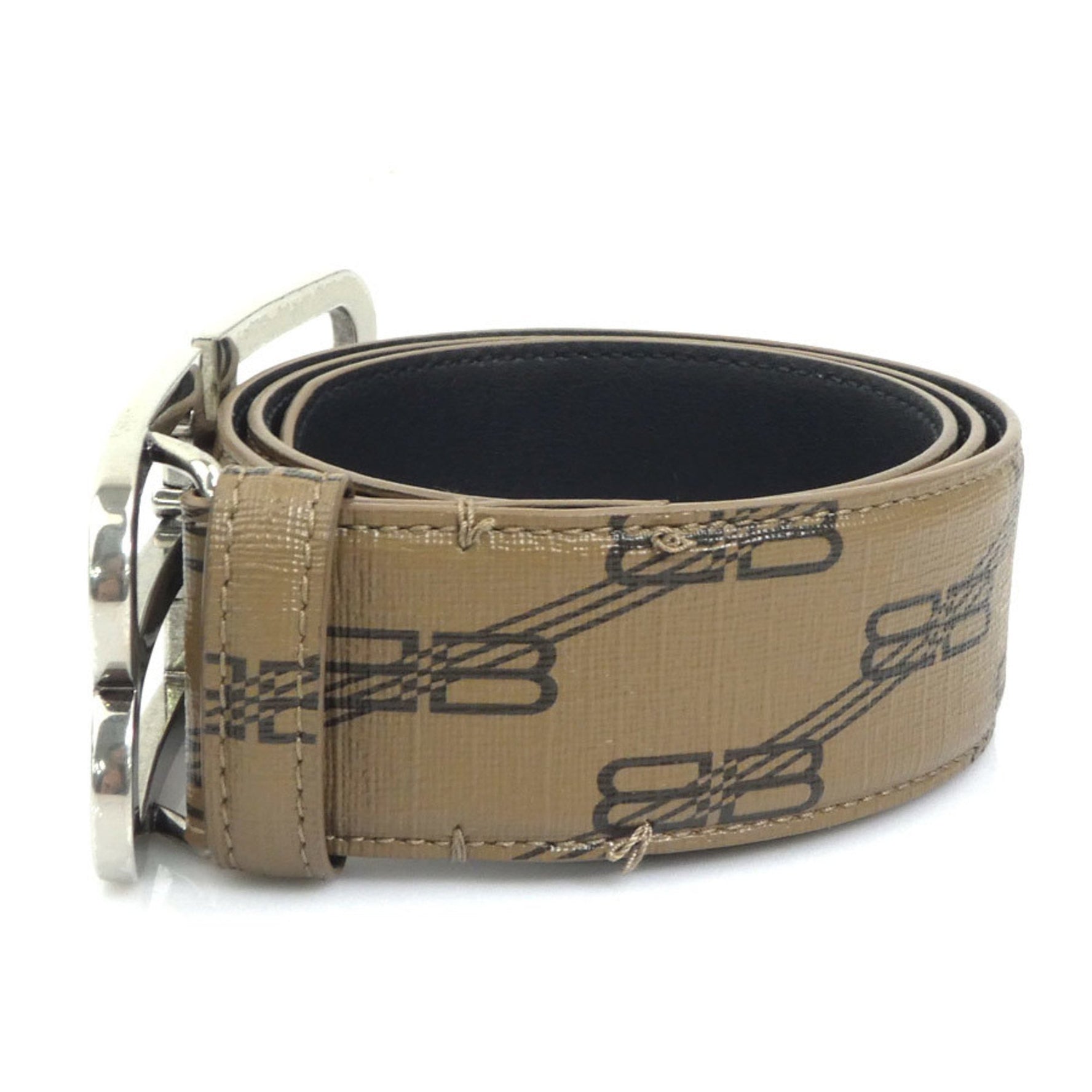 Balenciaga Belt, Coated Canvas, Brown and Black, Men's