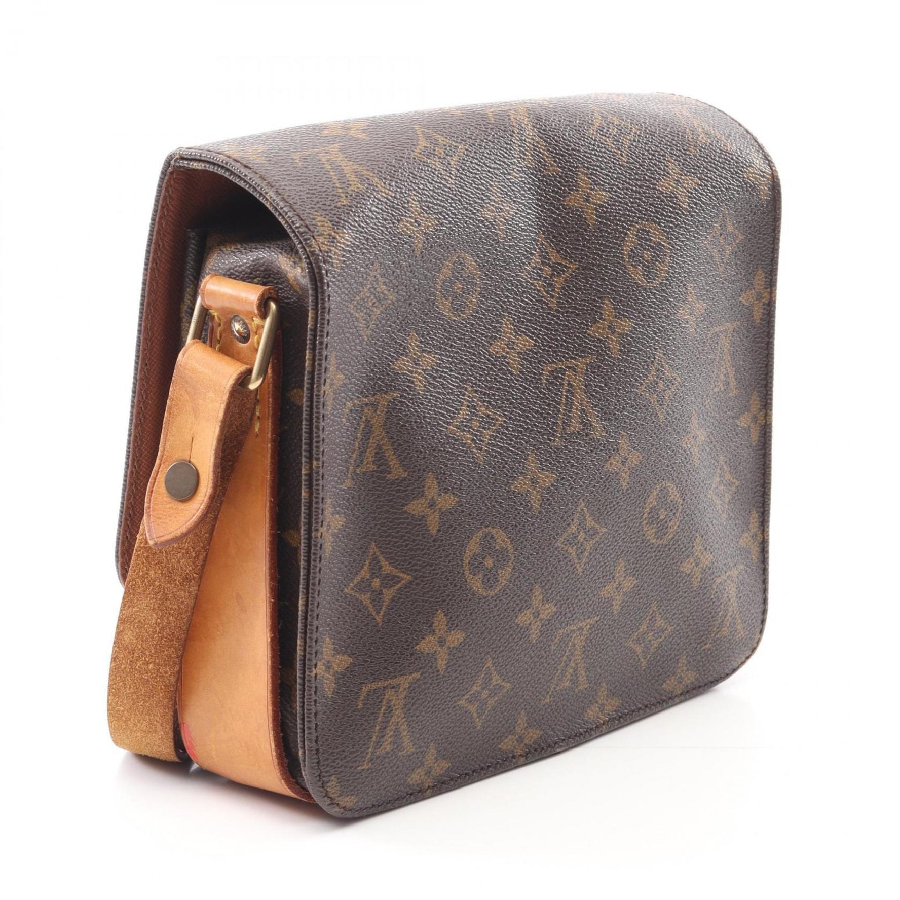 Louis Vuitton Cartesiere MM Shoulder Bag in Coated Canvas and Leather with Monogram Design