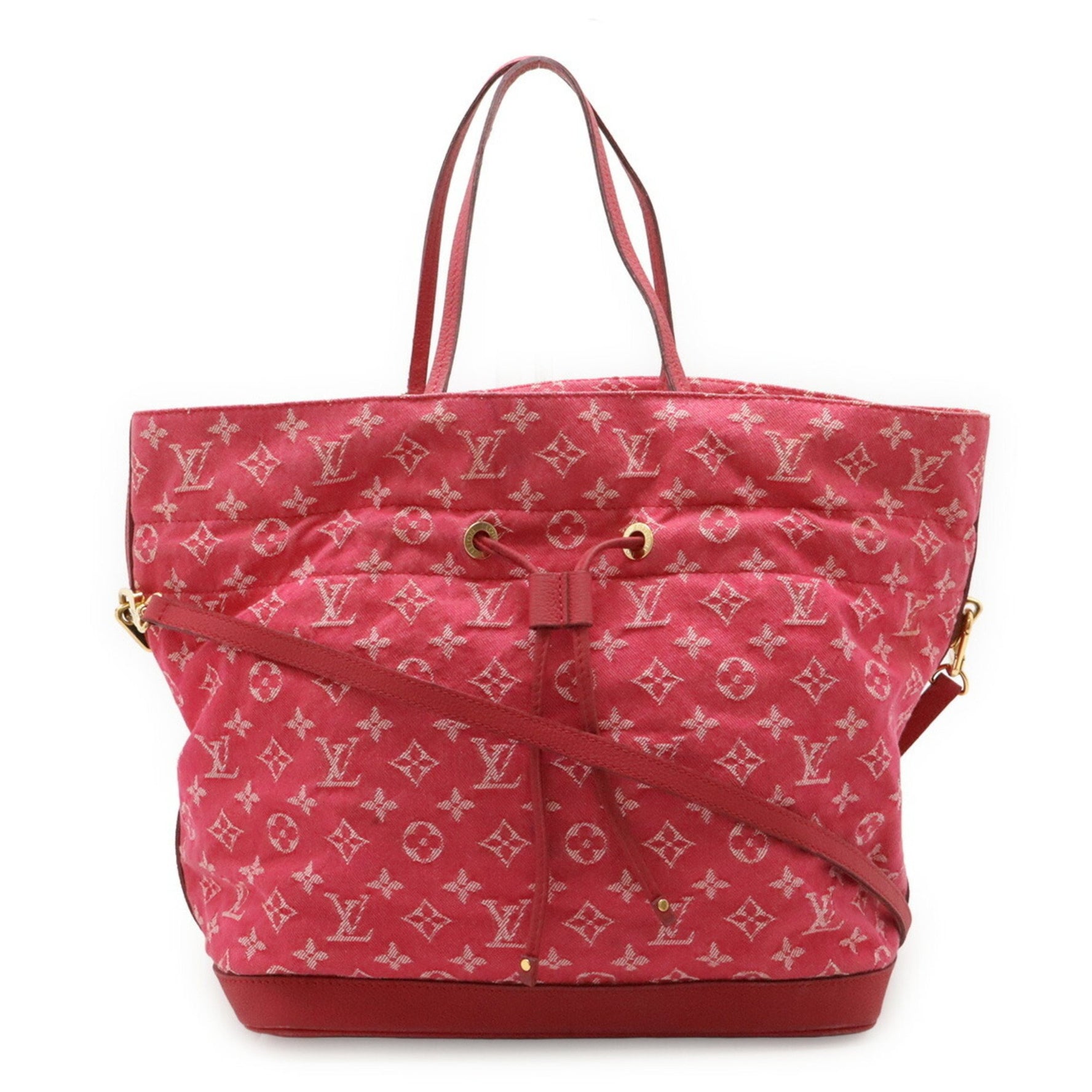 Louis Vuitton Monogram Denim Noefull MM Tote Bag/Shoulder Bag in Rose Indigo Pink