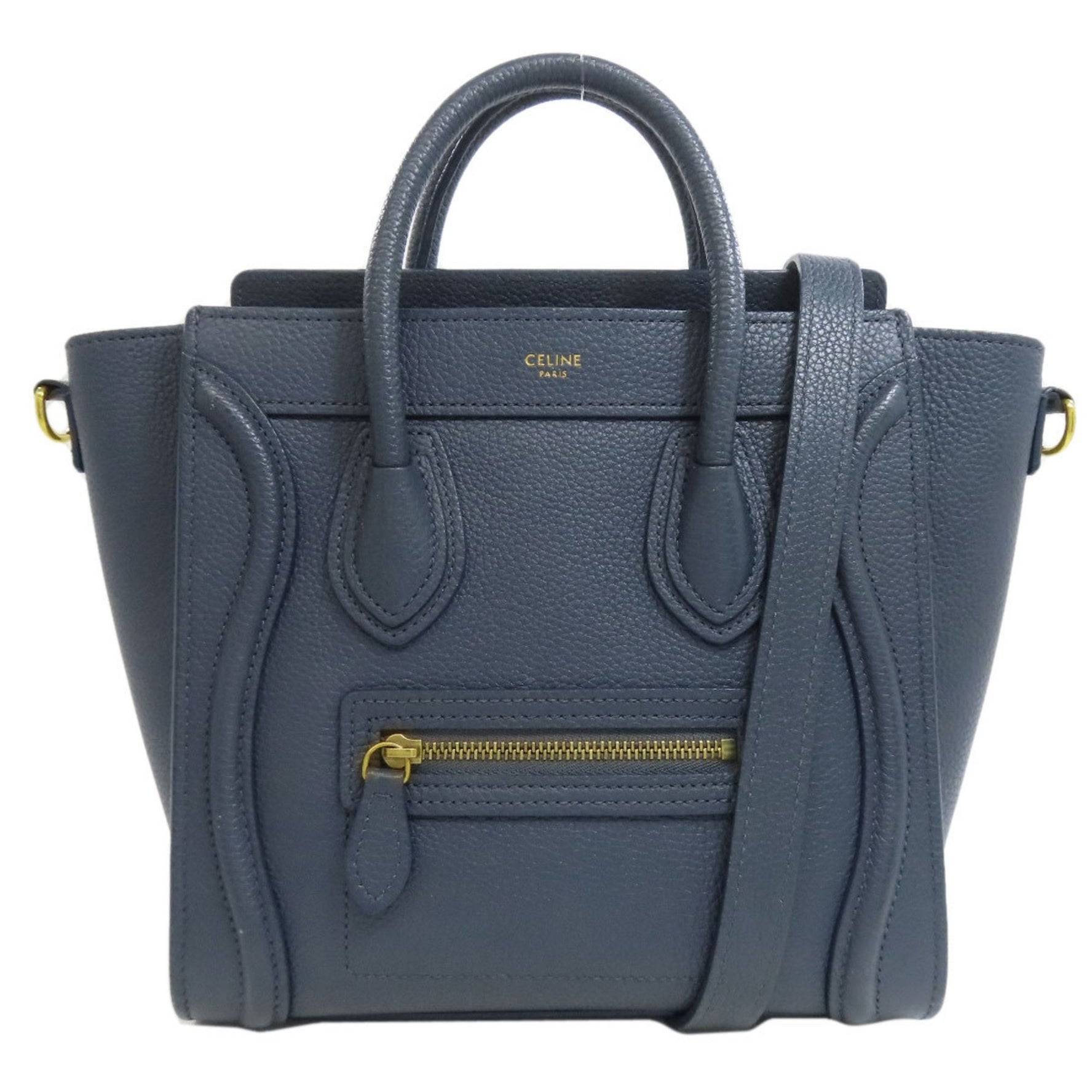 Celine Luggage Nano handbag in calfskin .