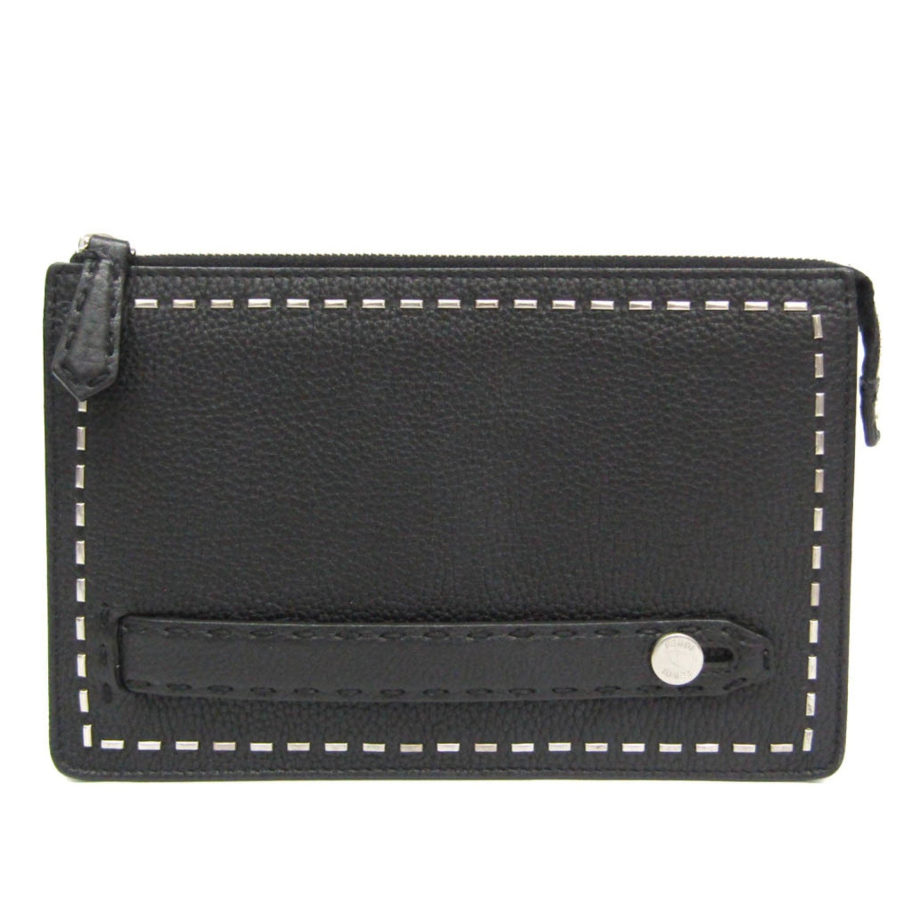 Fendi Selleria Men,Women Leather Clutch Bag