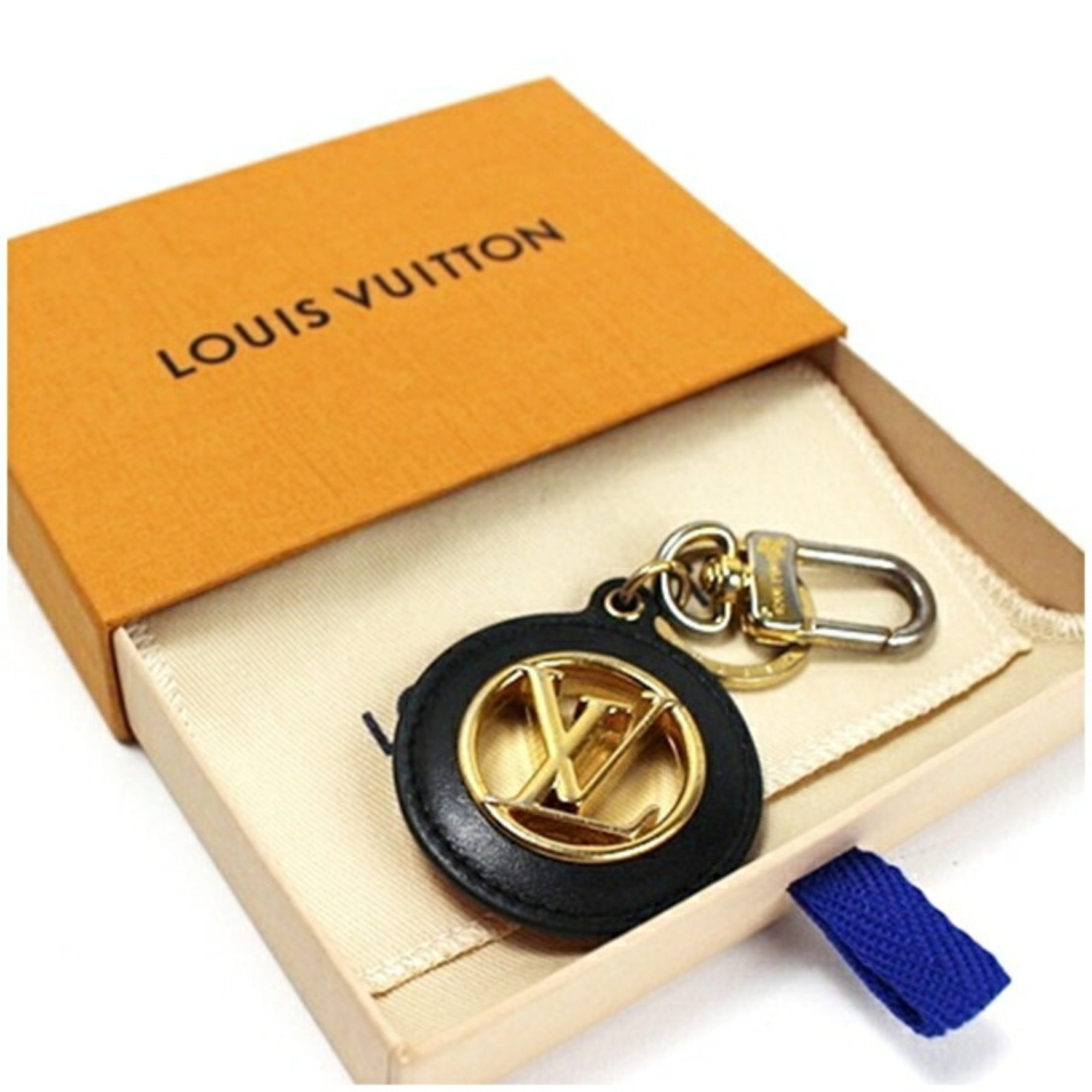 Louis Vuitton Keyring Porte Cle Pont Neuf Black Pink Keychain