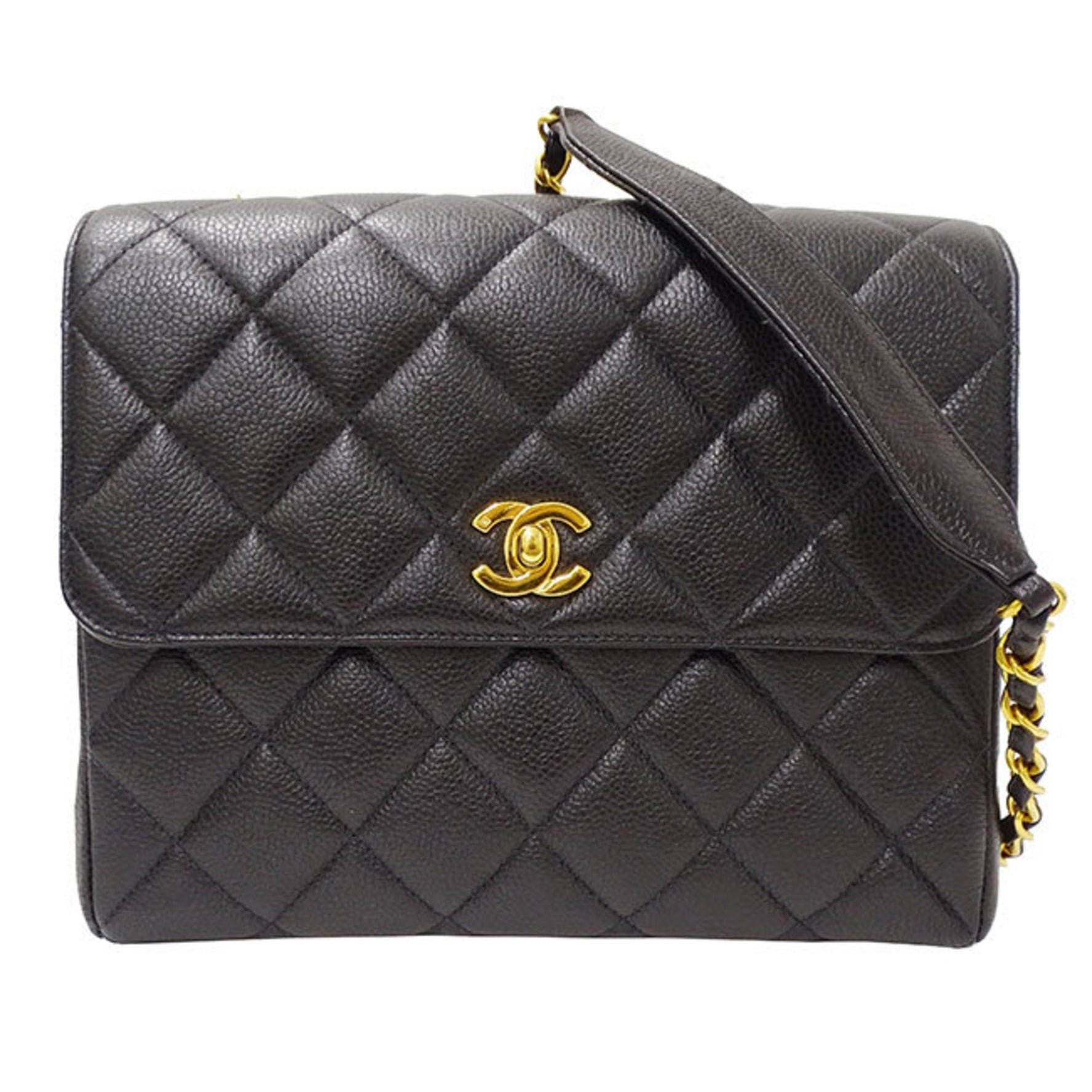 CHANEL Bag Shoulder Matelasse Caviar Skin Chain