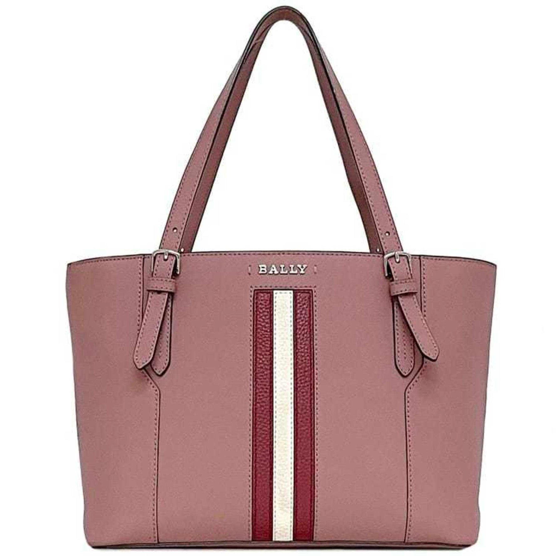 BALLY Tote Bag Leather Stripe