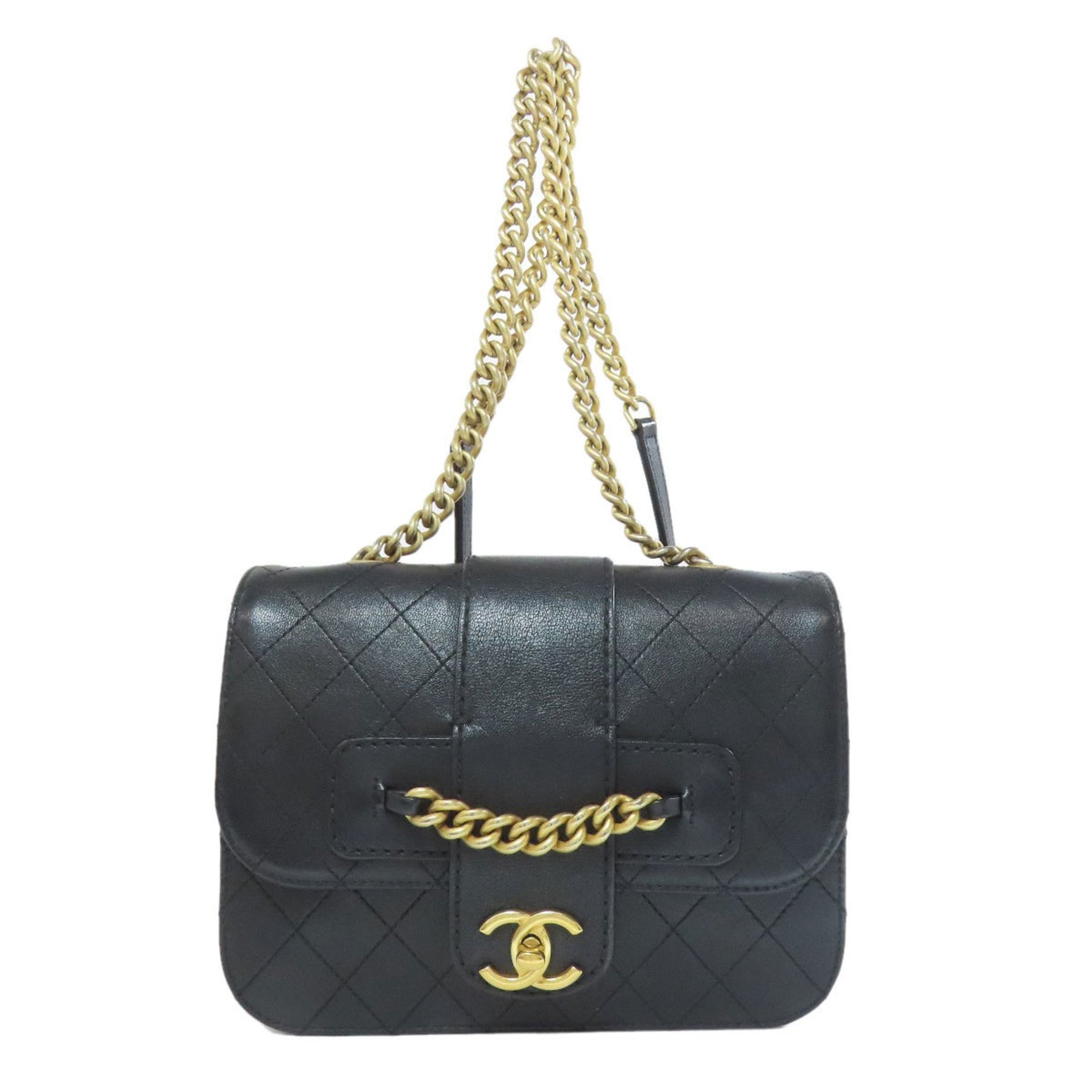 Chanel Coco Mark Chain Shoulder Bag Calfskin