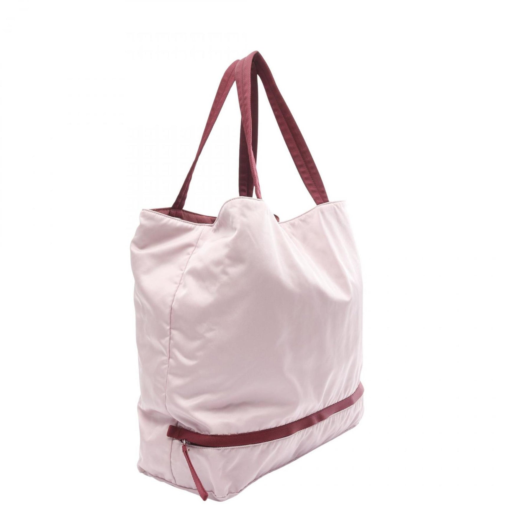 Prada Tote Bag, Nylon, Pink/Bordeaux