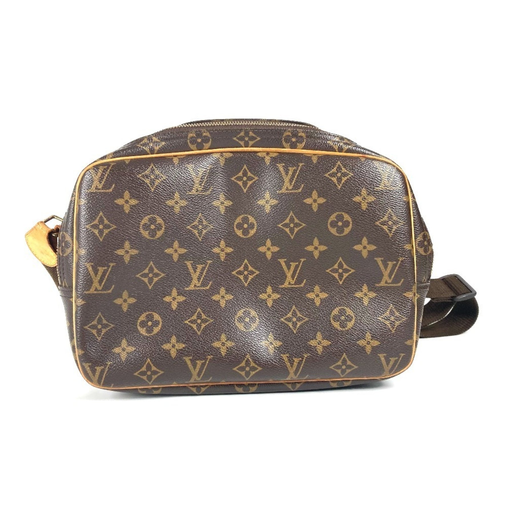 Louis Vuitton Monogram Reporter PM Double Zip Crossbody Bag Shoulder Canvas