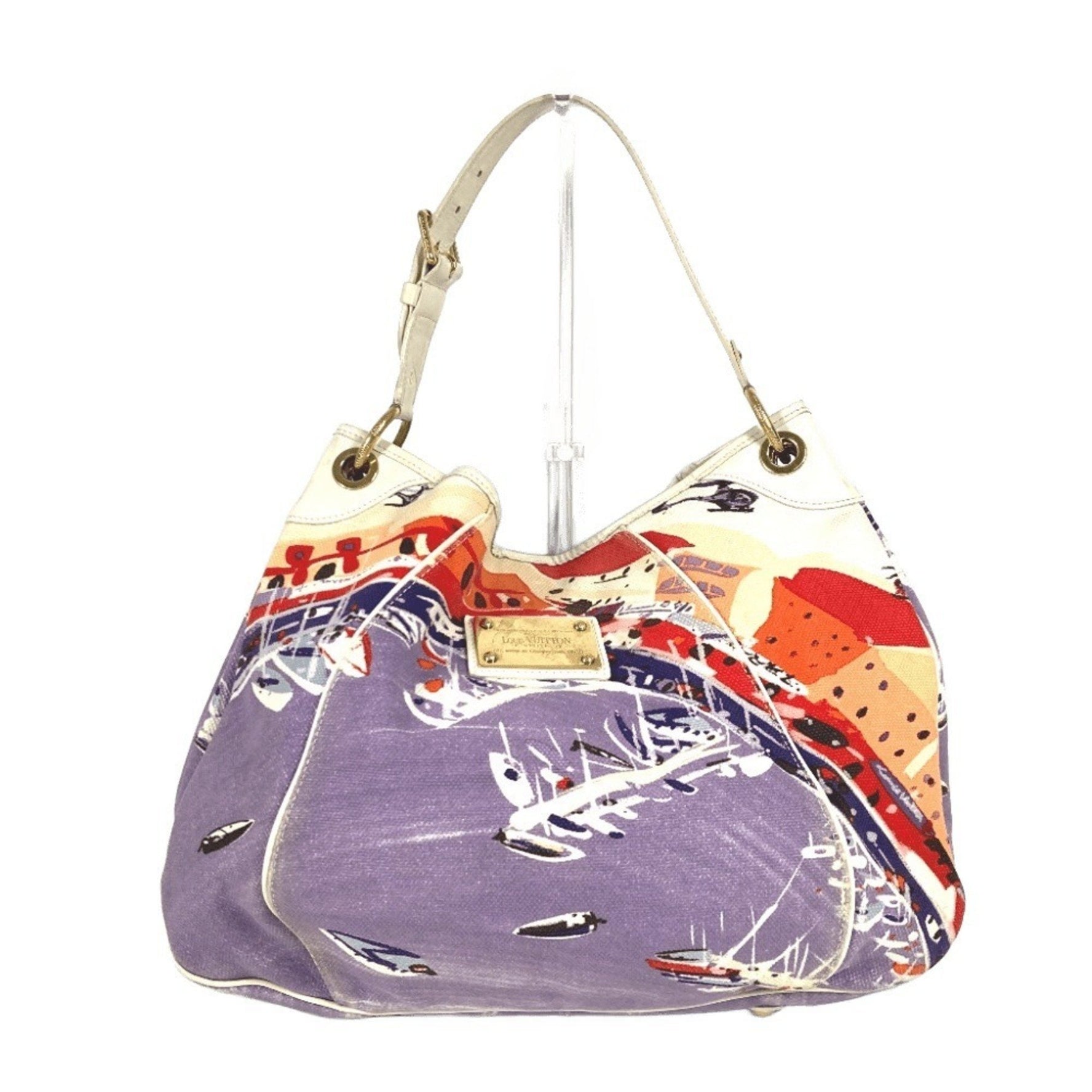 Louis Vuitton 2009 Cruise Galliera Riviera GM Shoulder Bag Leather Canvas Men's Multicolor