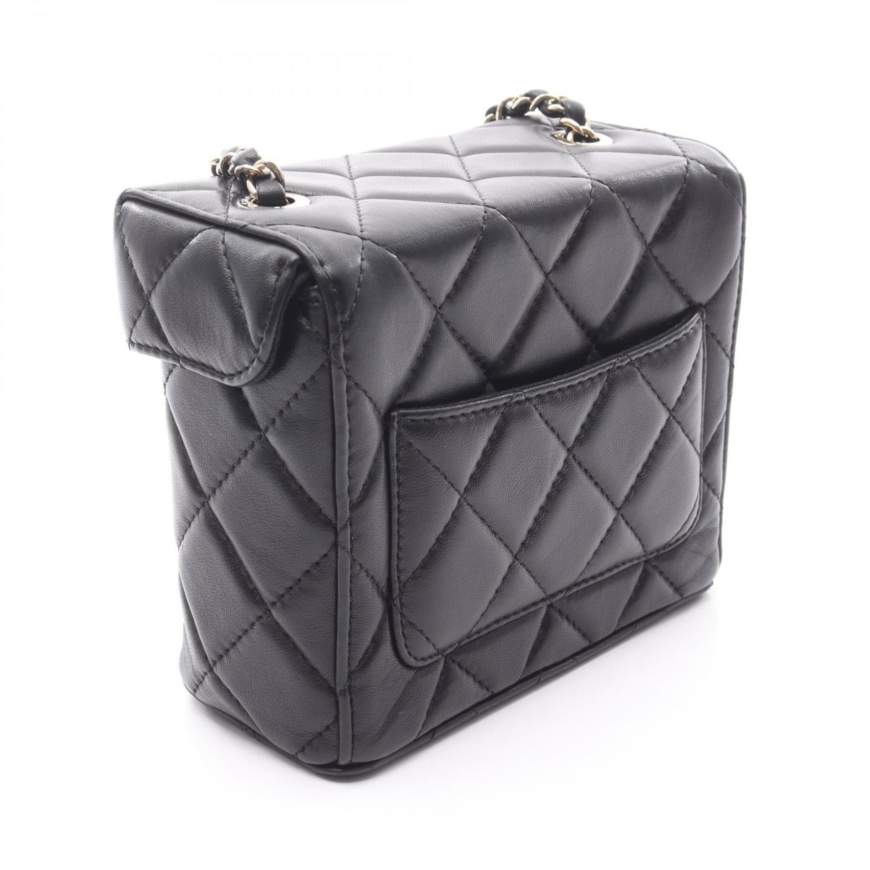 CHANEL Matelasse Small Box Shoulder Bag in Lambskin Leather